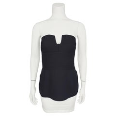 Bustier de canalé negro Gianni Versace, años 80
