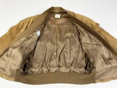 1980s Gianni Versace Brown Suede Cropped Jacket Blazer