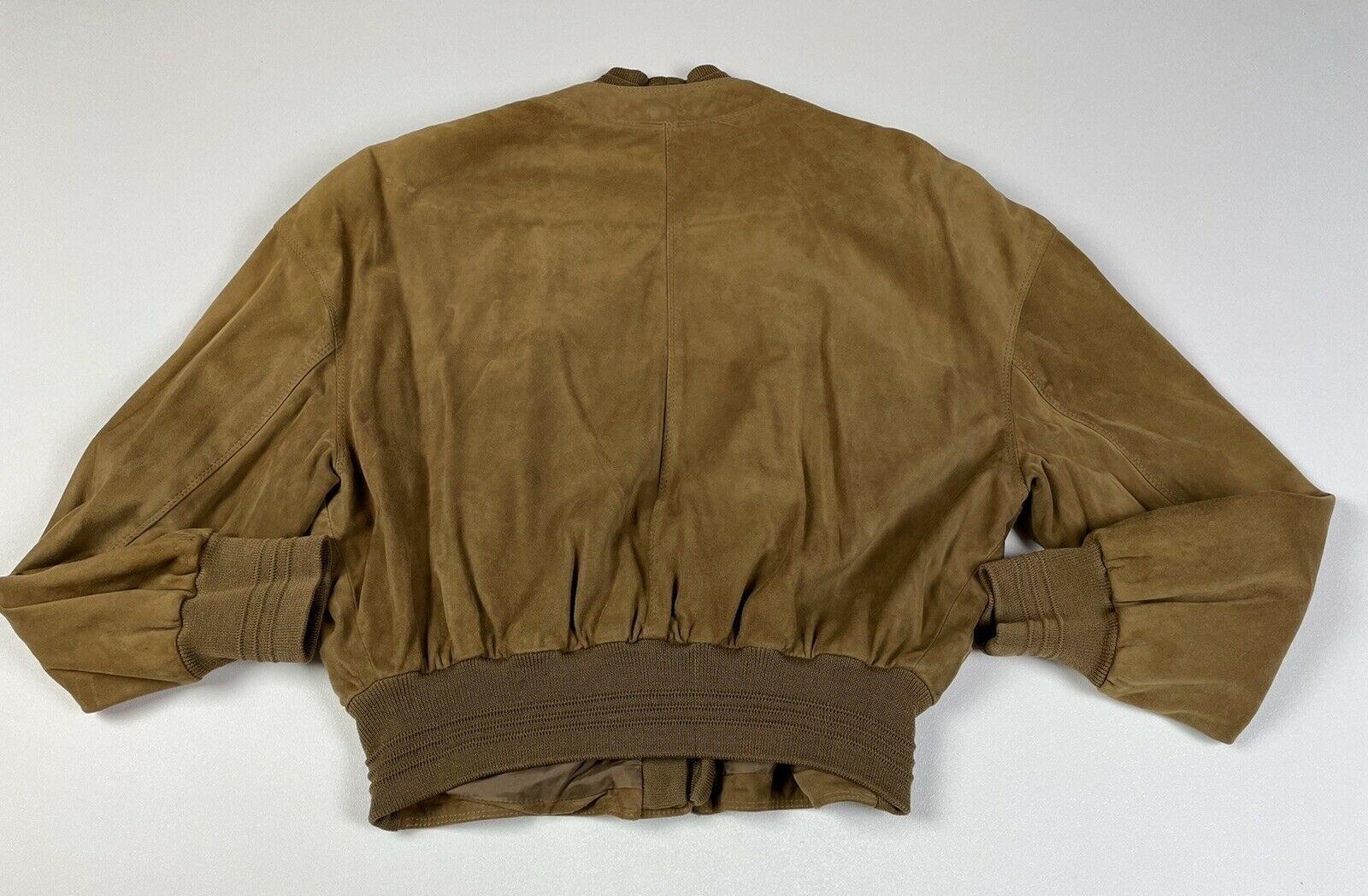 1980s Gianni Versace Brown Suede Cropped Jacket Blazer  3