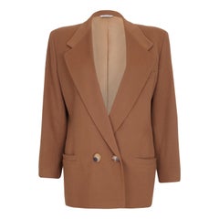 Vintage 1980s Gianni Versace Camel Wool Boyfriend Jacket