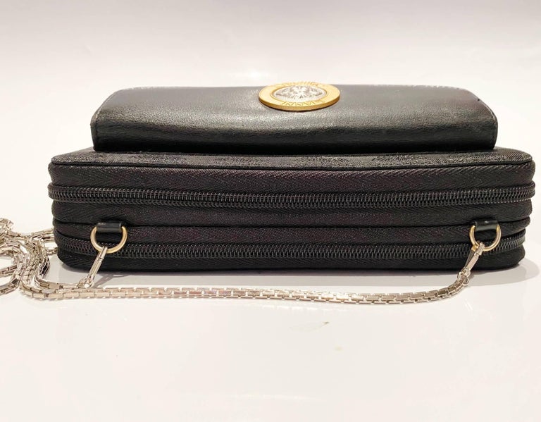 90s rare versace couture medusa chain shoulder bag