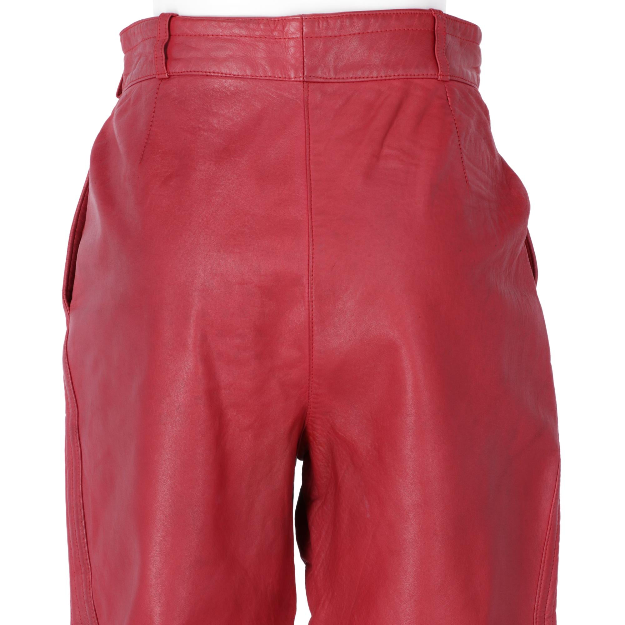 1980s Gianni Versace Leather Trousers 1