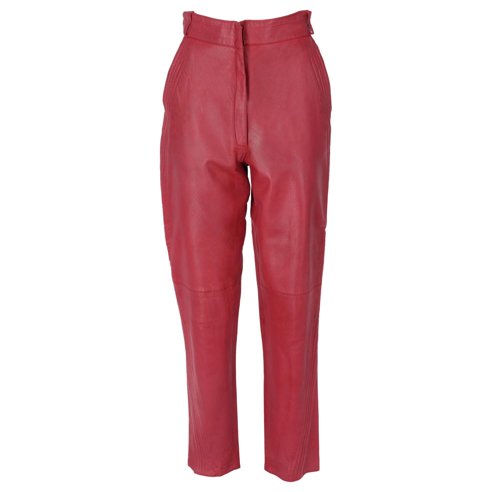 1980s Gianni Versace Leather Trousers 