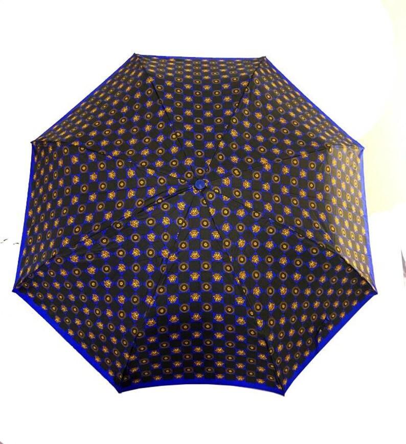 1980s Gianni Versace Medusa Blue Umbrella  For Sale 1