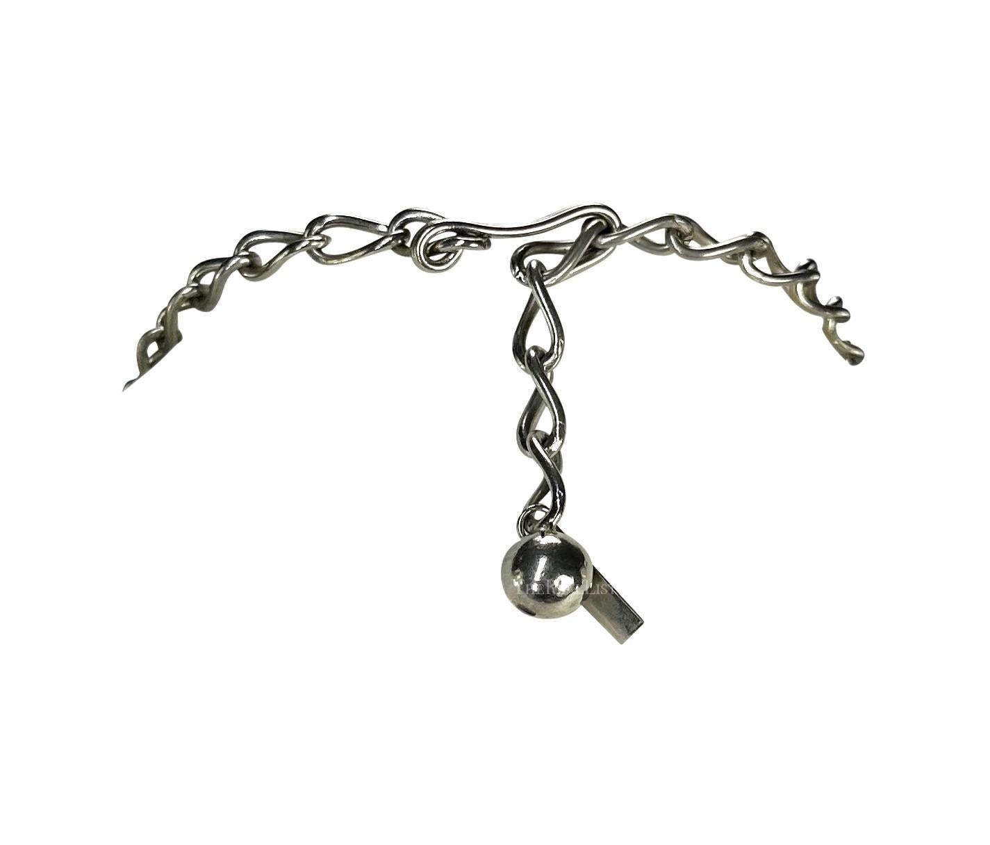 Donna Gianni Versace, anni '80, Collana a catena con perline nere laccate oversize in vendita