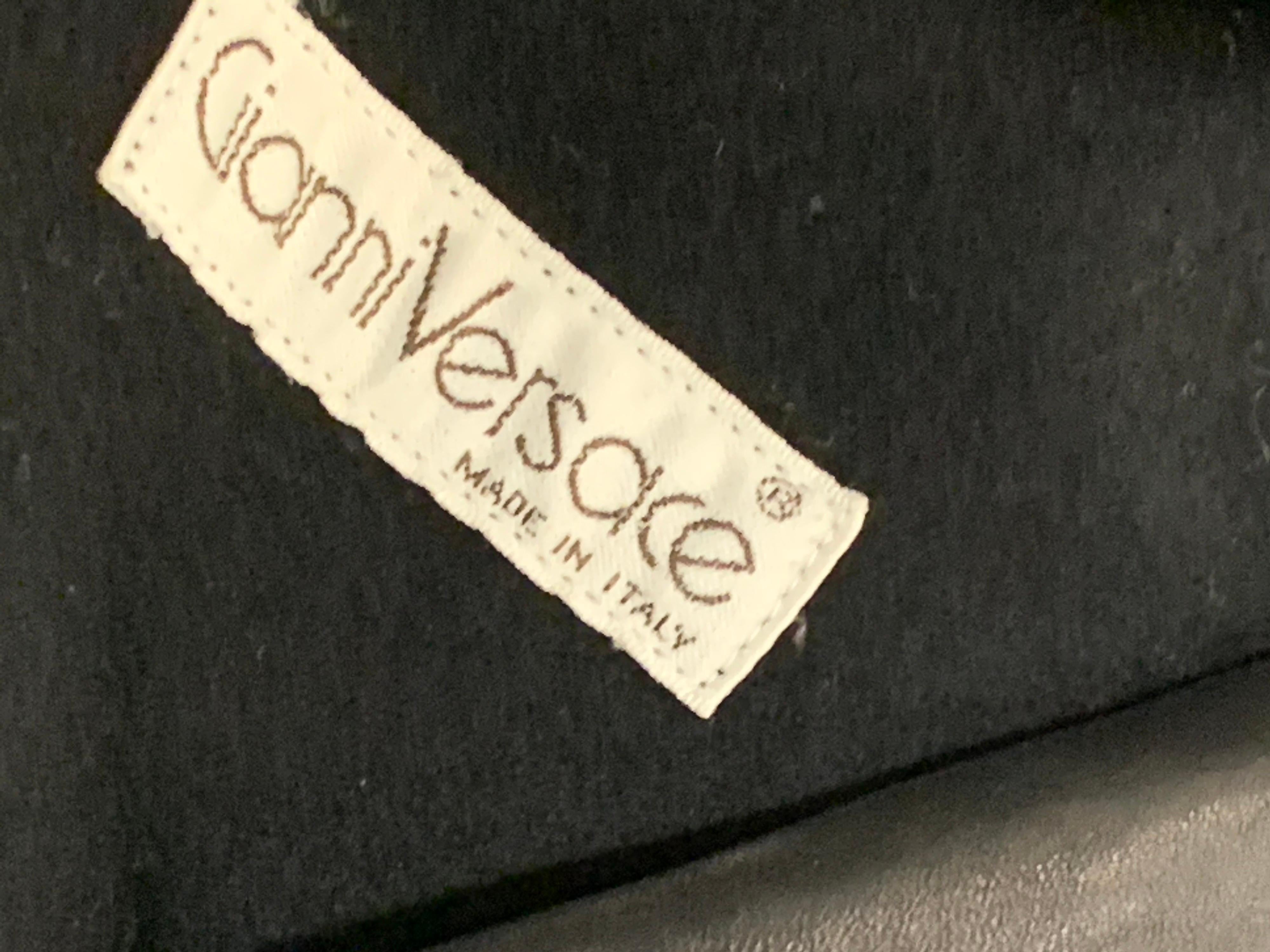 Gianni Versace de los 80 Chaqueta de cuero negro de gran tamaño con cinturón lateral 9