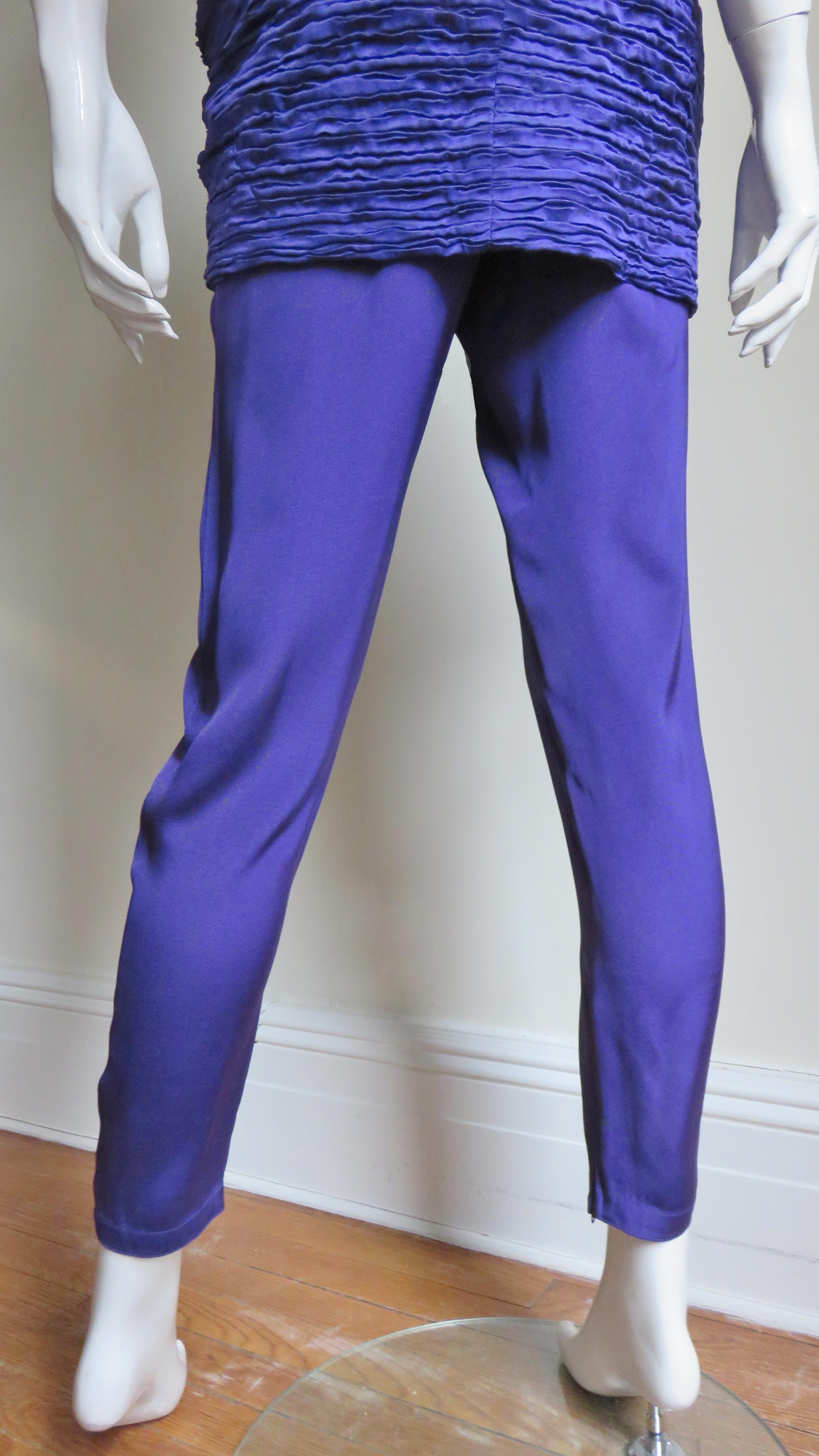 Gianni Versace Silk Strapless Jumpsuit 1980s For Sale 2