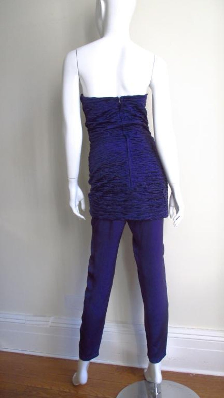 1980s Gianni Versace Silk Corset Strapless Jumpsuit For Sale at 1stdibs