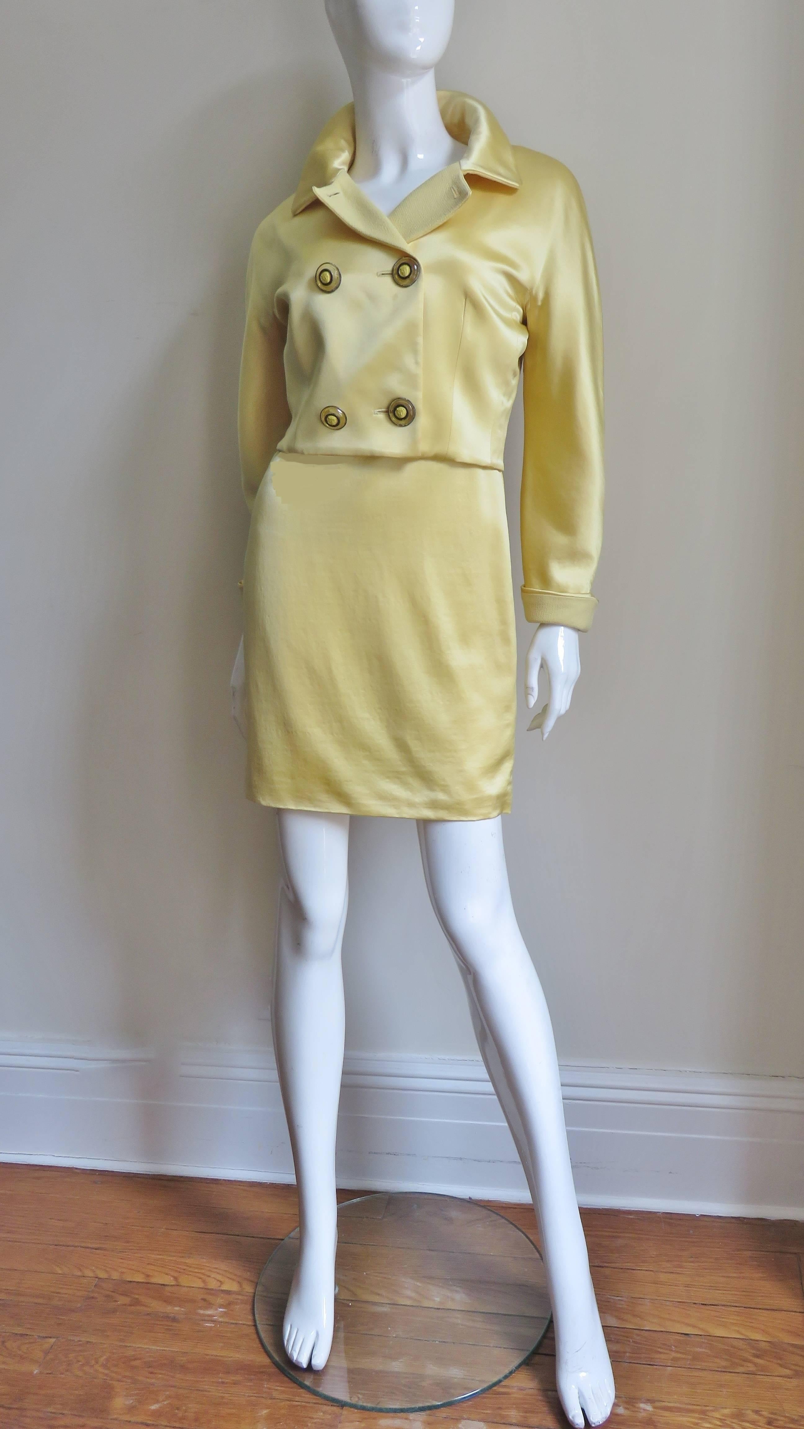 Gianni Versace Silk Dress and Jacket 1990s For Sale 5