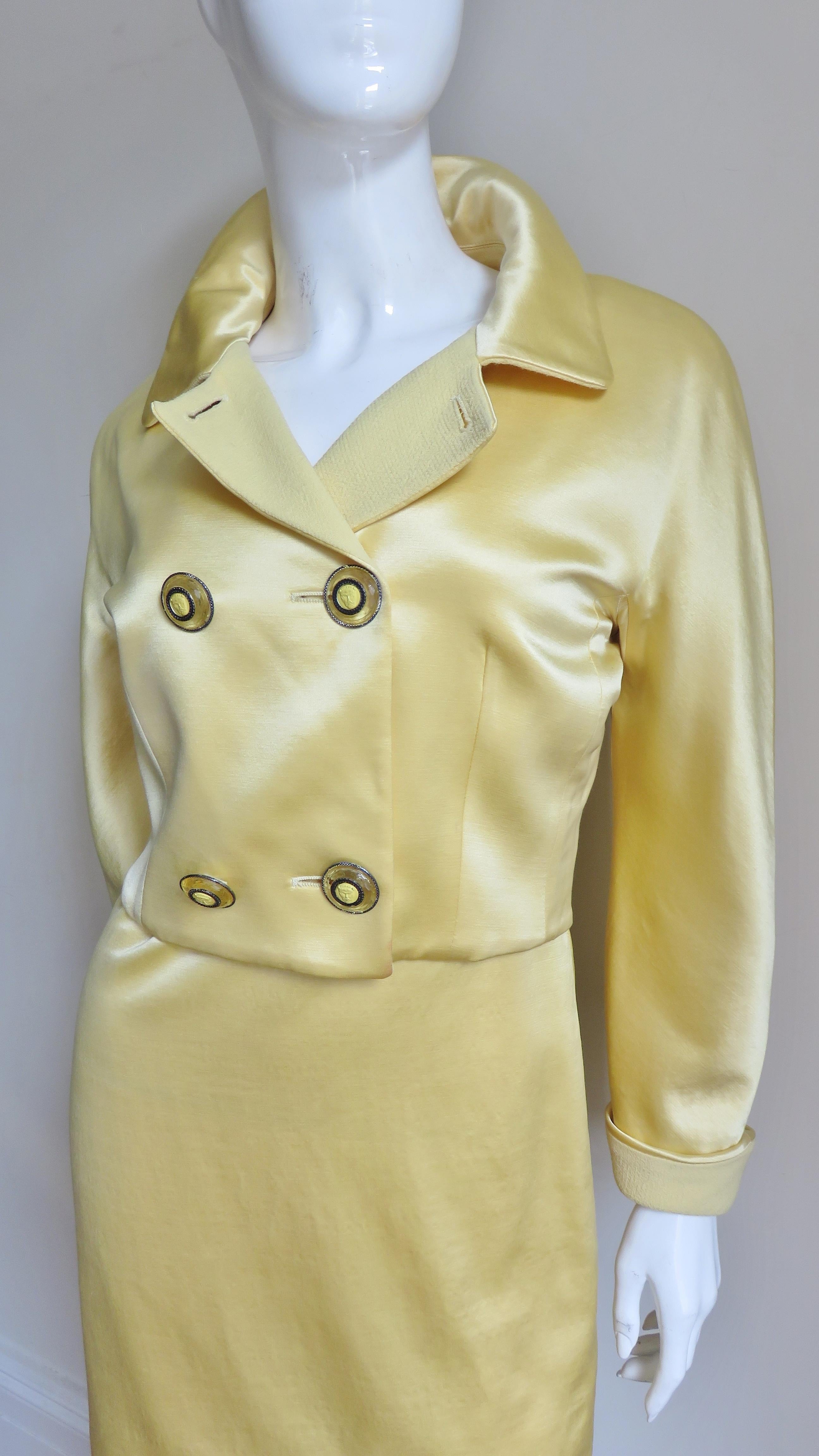 Women's Gianni Versace Silk Dress and Jacket 1990s For Sale