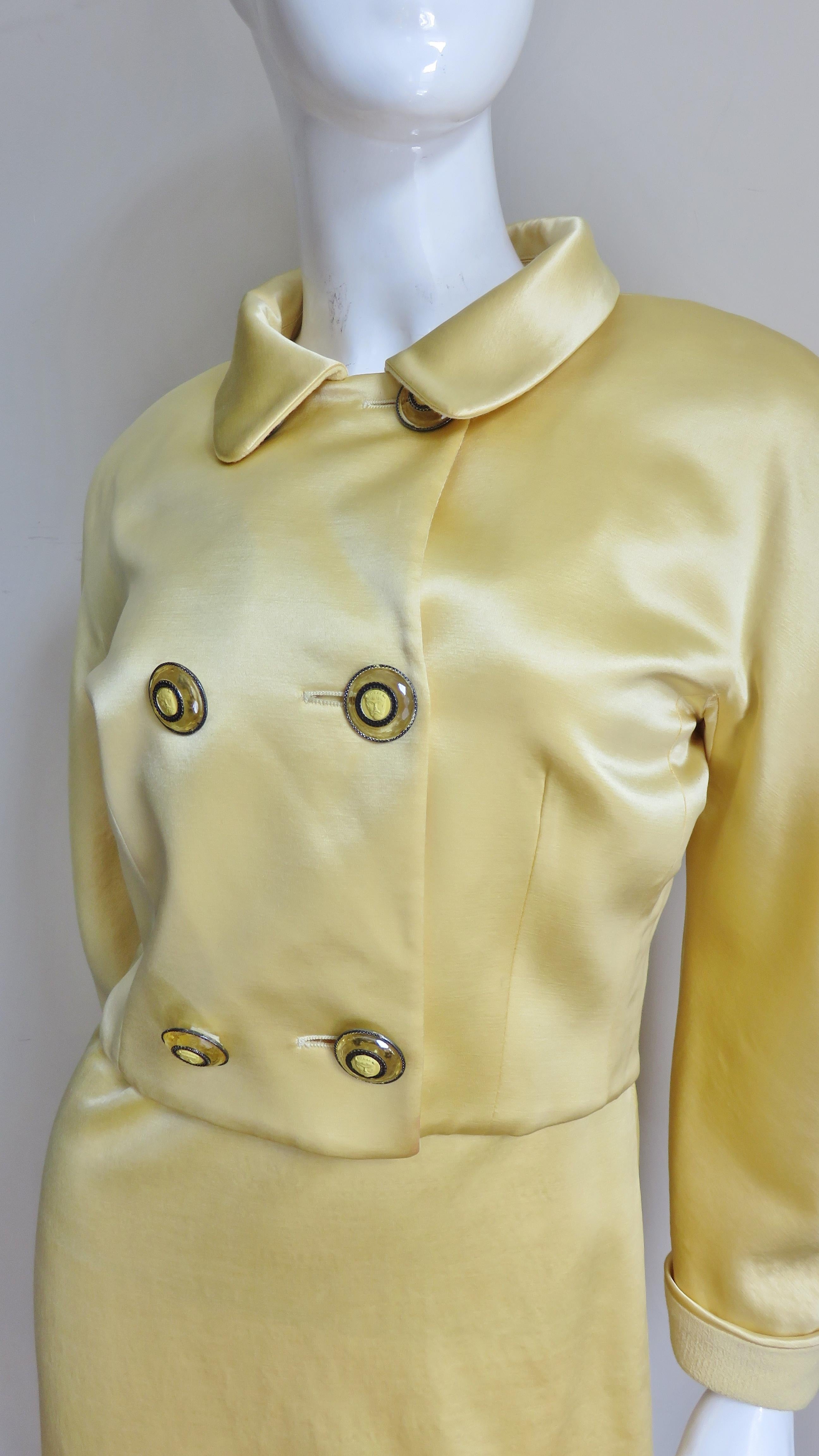 Gianni Versace Silk Dress and Jacket 1990s For Sale 1