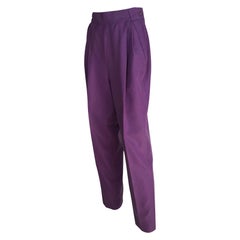 1980's Gianni Versace silk purple pants size S/M