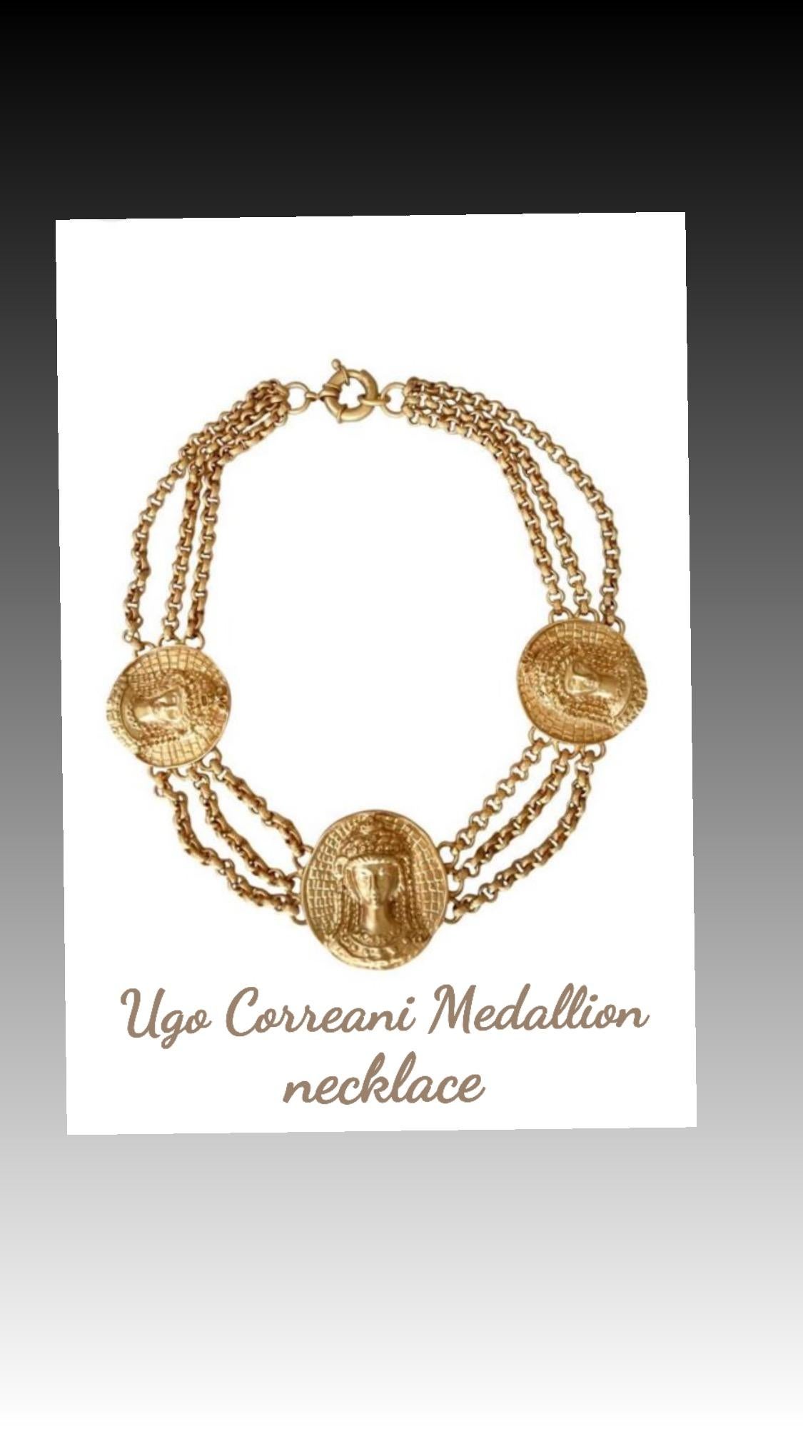 1980s Gianni Versace triple romanesque medallion necklace by Ugo Correani In Excellent Condition In Beverly Hills, CA