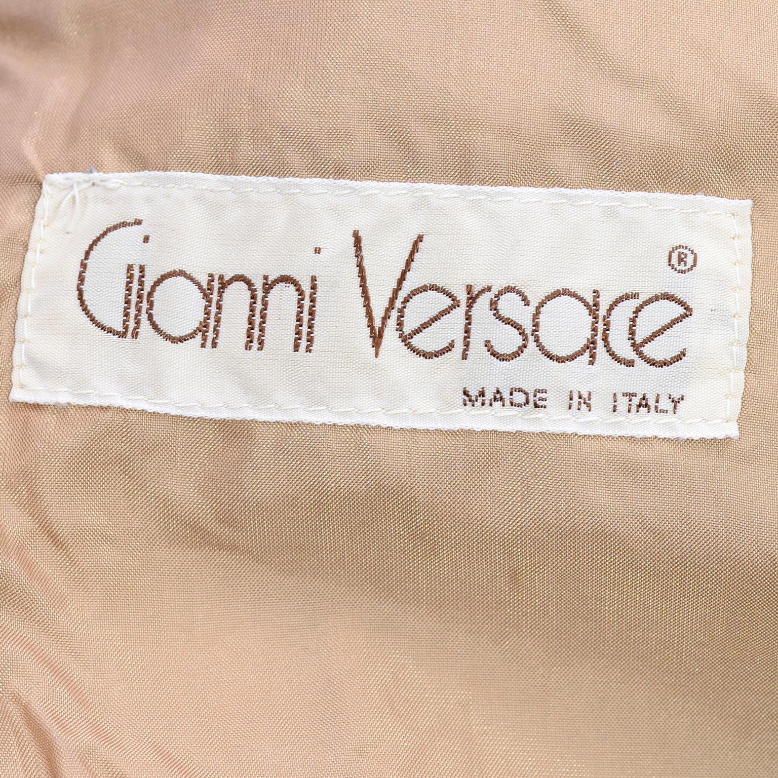 1980s Gianni Versace Vintage Camel Alpaca Oversized Jacket With Shawl Collar 4