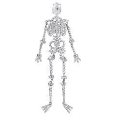 1980s Giant Butler and Wilson Diamante Skeleton Brooch