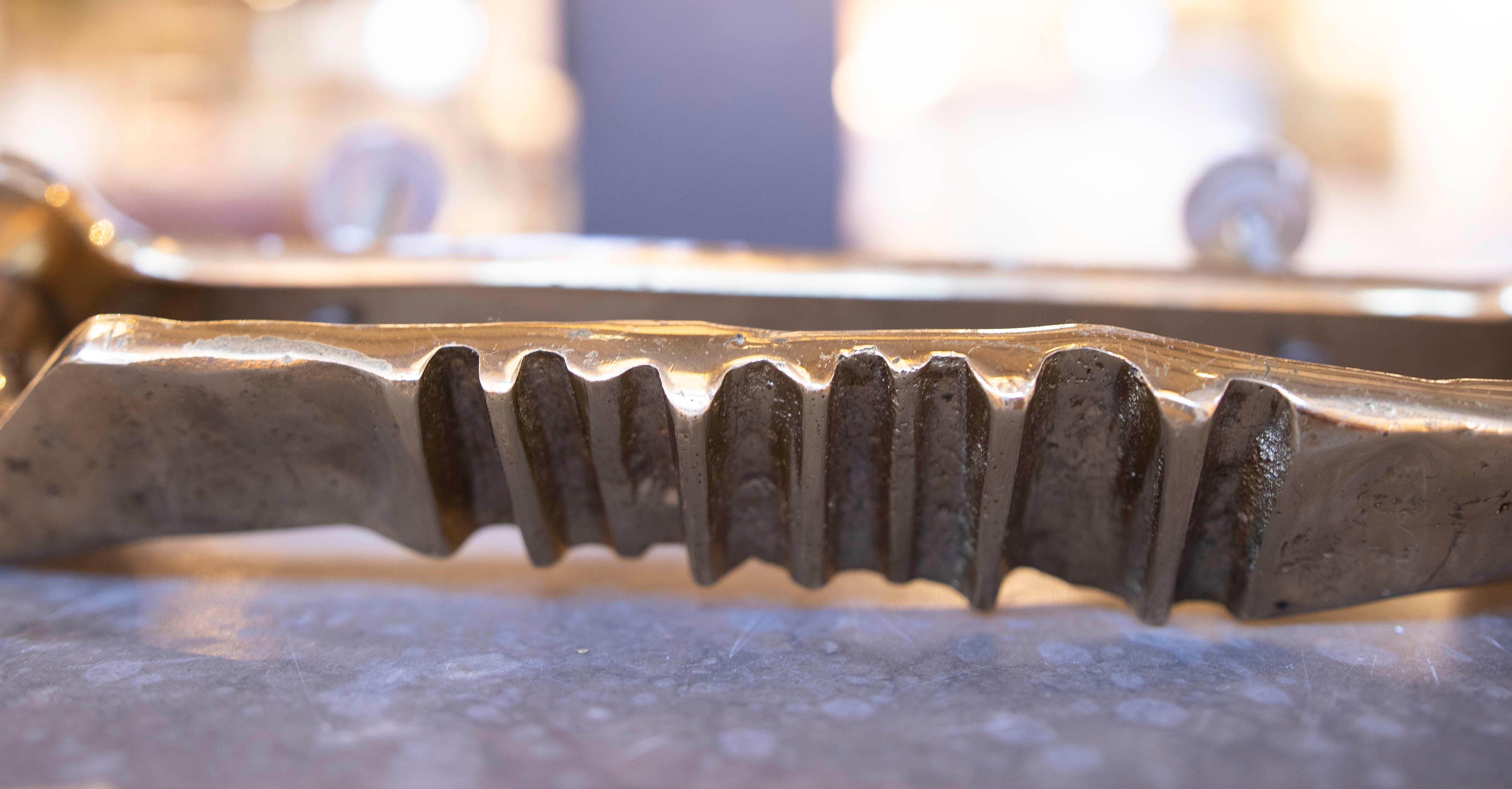 1980s Gilded Bronze Handle by the Artist David Marshall For Sale 7