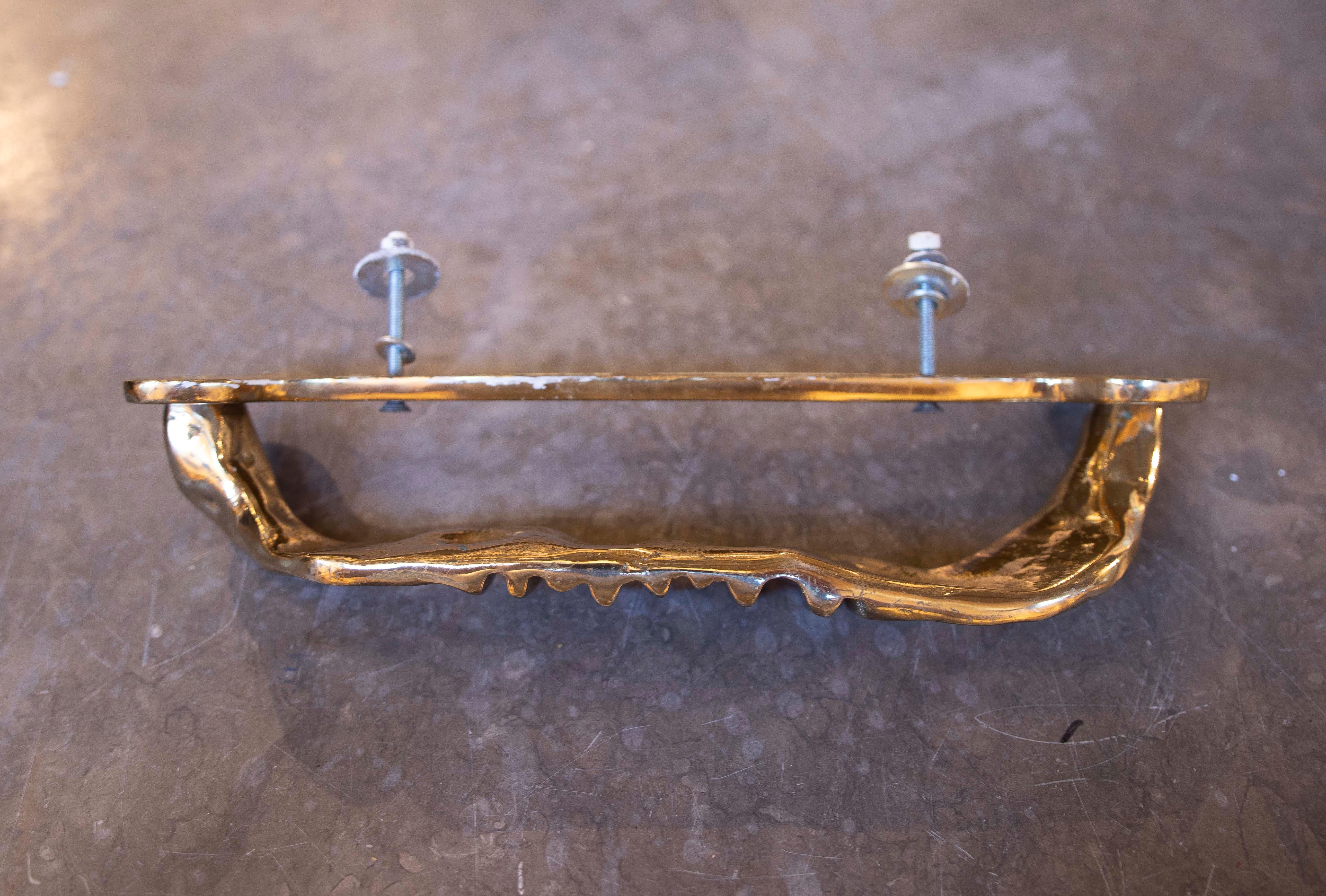 1980s Gilded Bronze Handle by the Artist David Marshall 