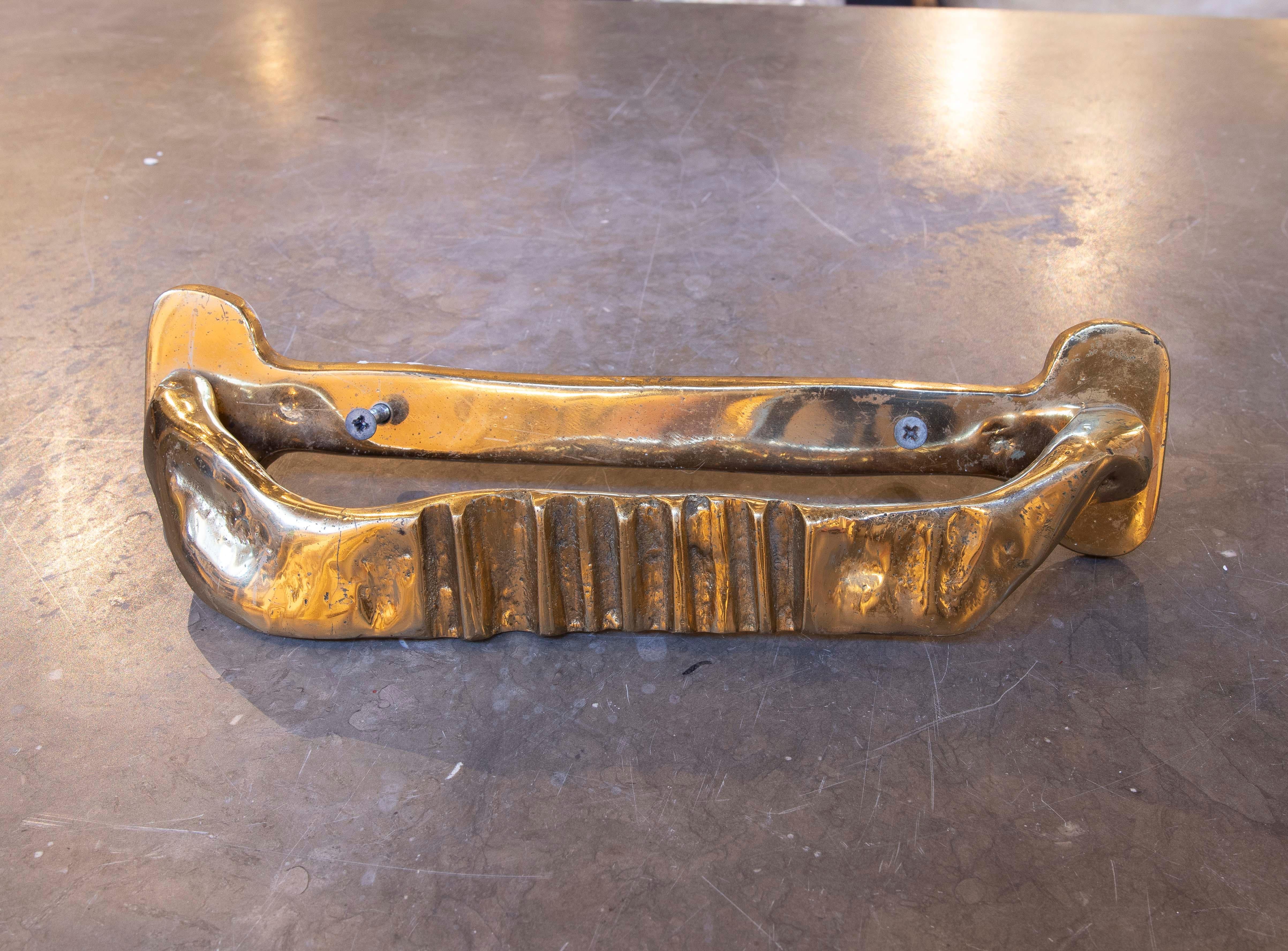 Spanish 1980s Gilded Bronze Handle by the Artist David Marshall For Sale