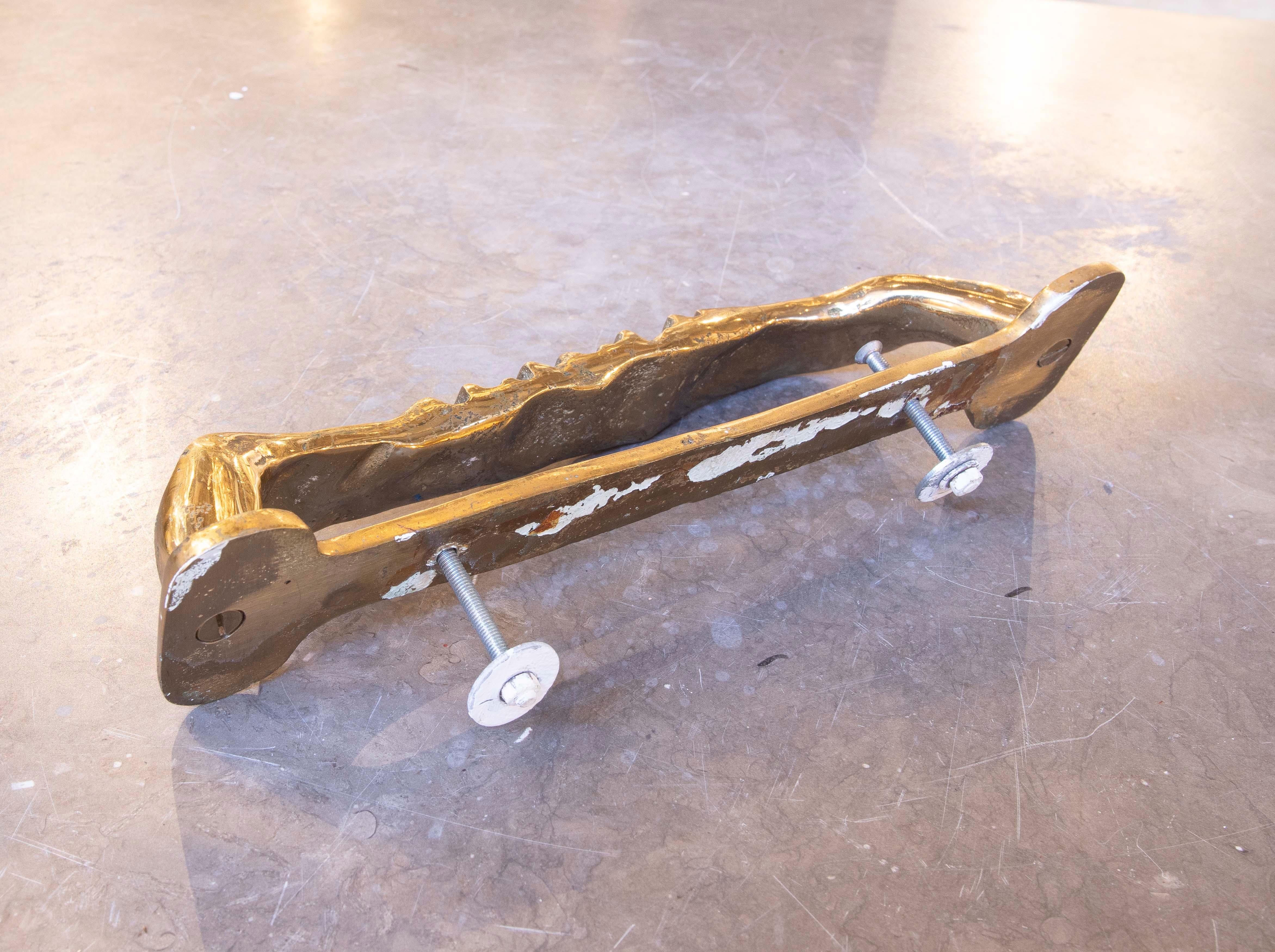 20th Century 1980s Gilded Bronze Handle by the Artist David Marshall For Sale