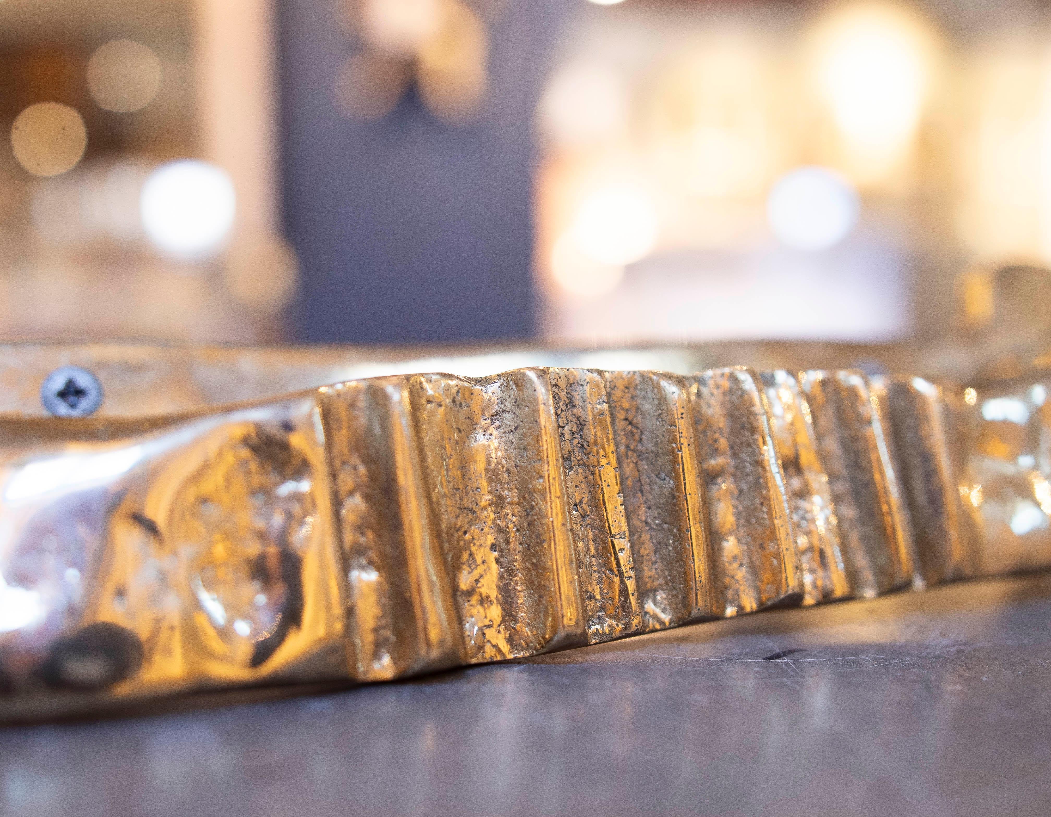 1980s Gilded Bronze Handle by the Artist David Marshall For Sale 2