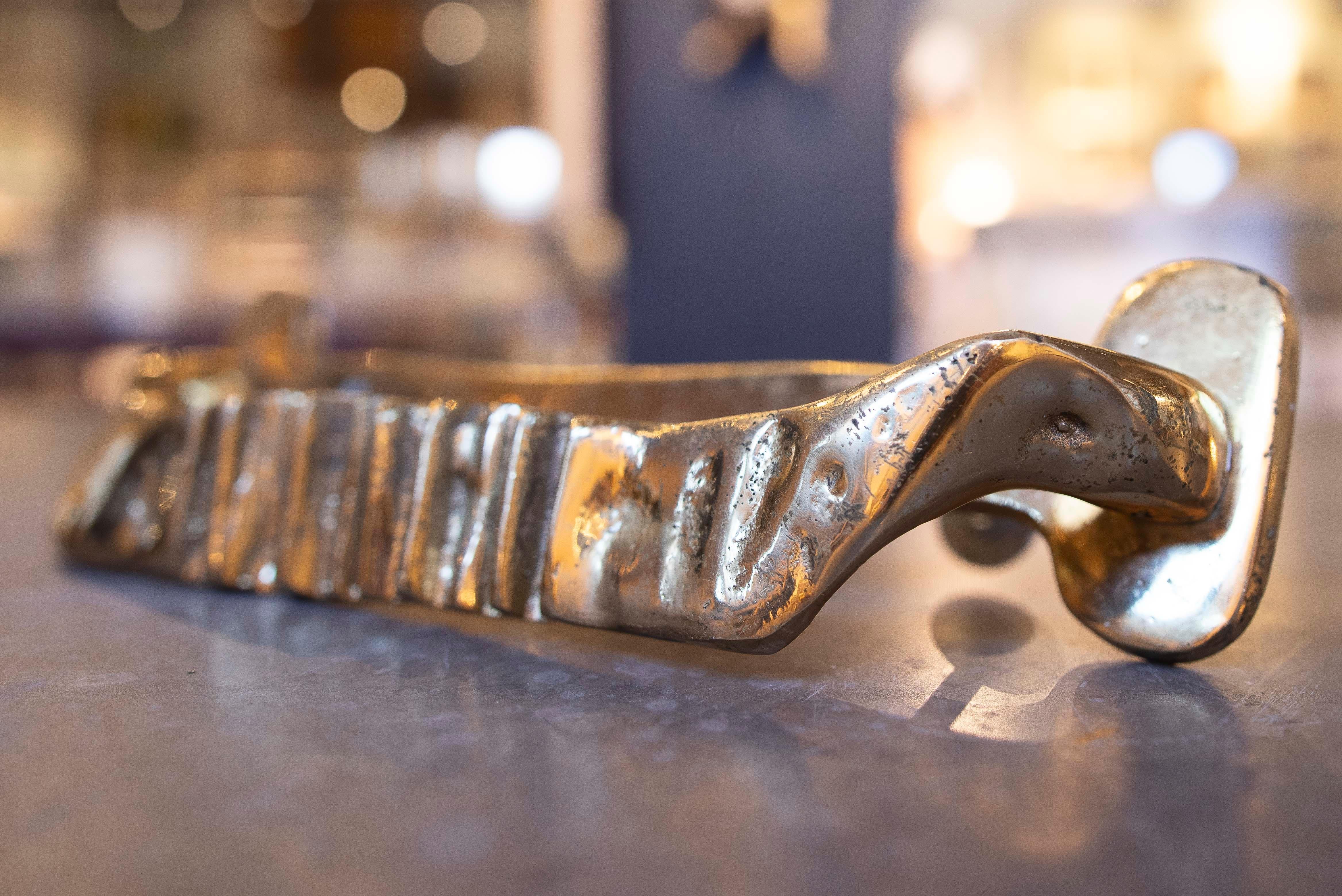 1980s Gilded Bronze Handle by the Artist David Marshall For Sale 4