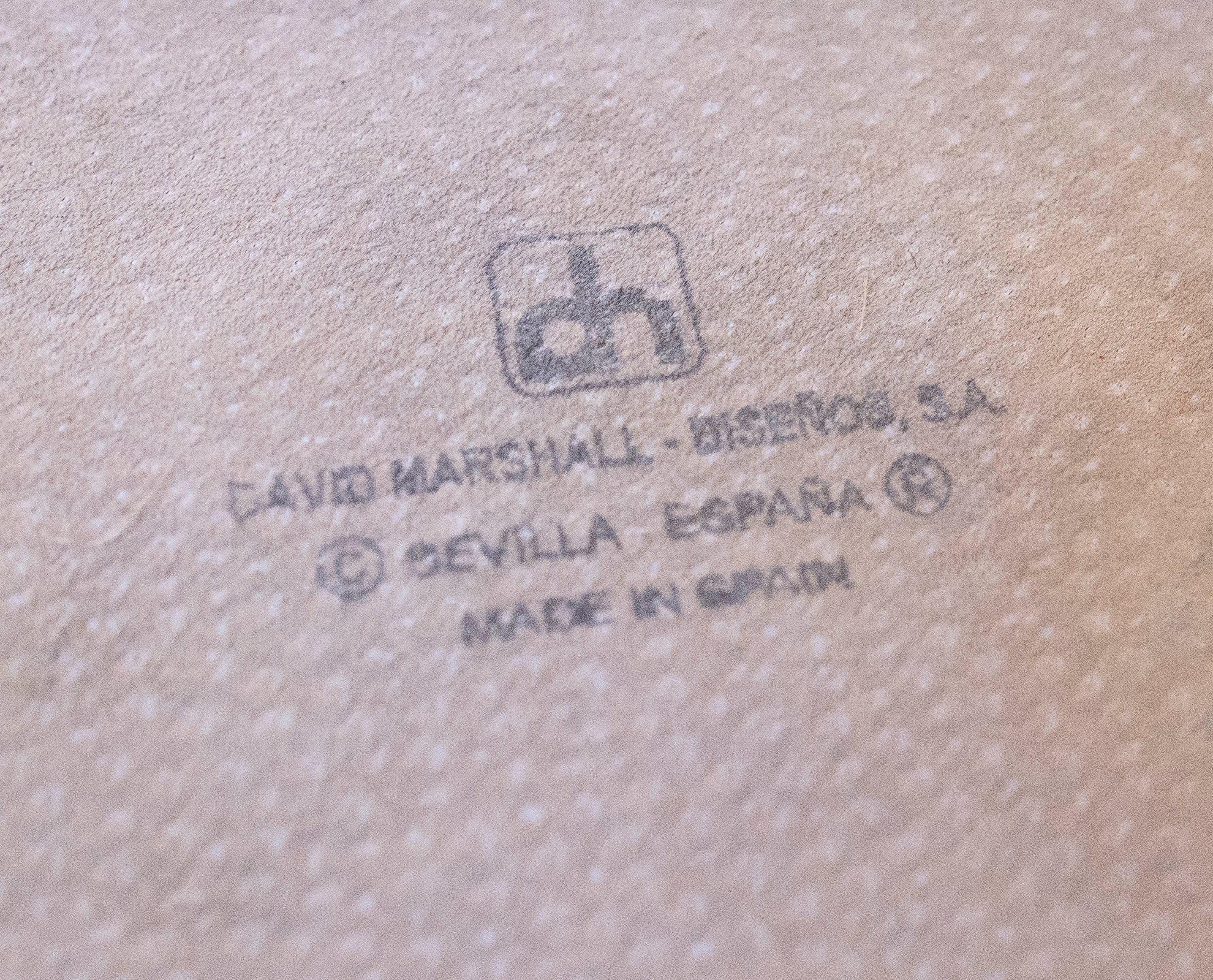 1980er Jahre Vergoldetes und versilbertes Bronzetablett des Künstlers David Marshall im Angebot 6