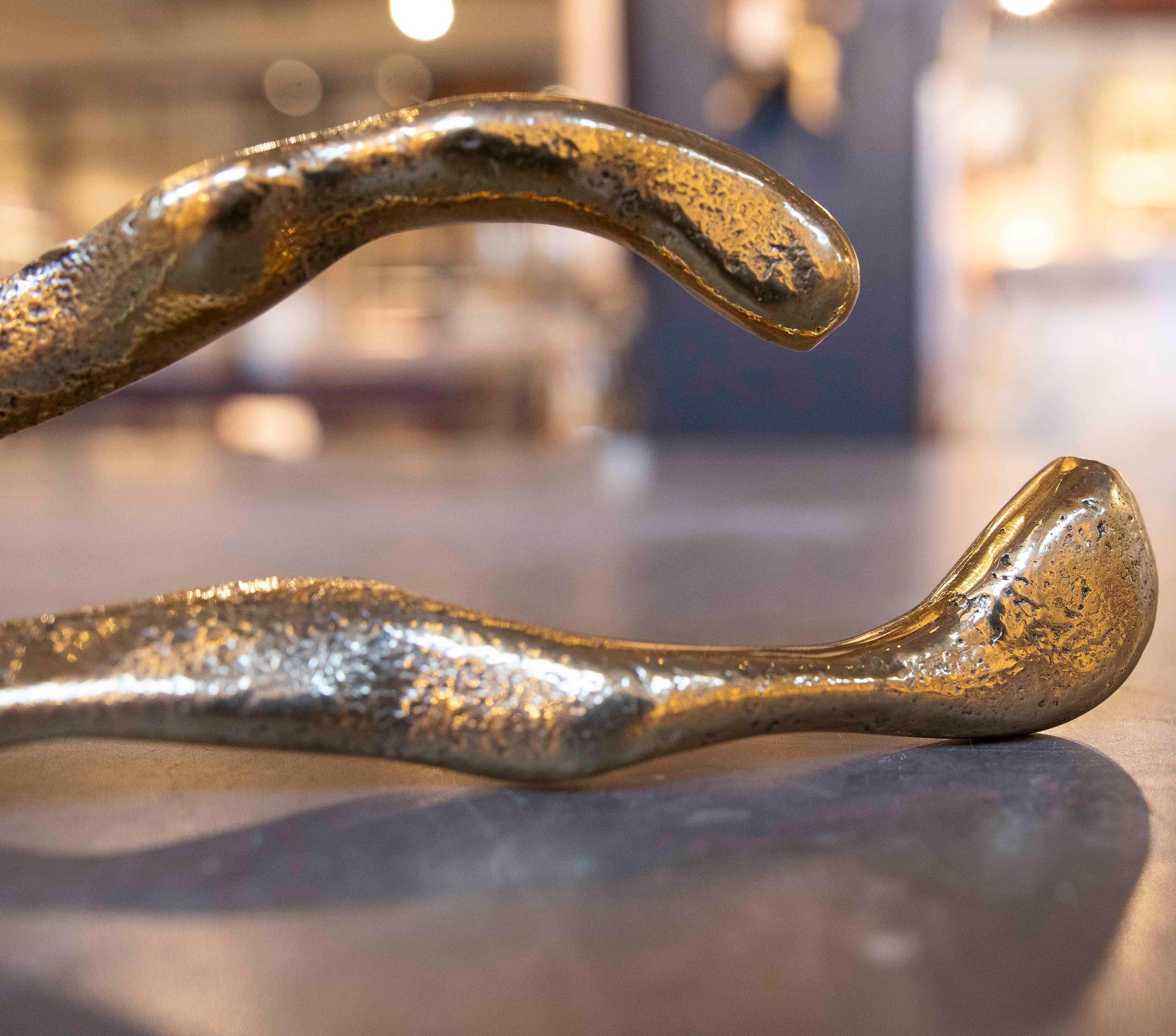 Appendiabiti in bronzo dorato degli anni '80 dell'artista David Marshall in vendita 5