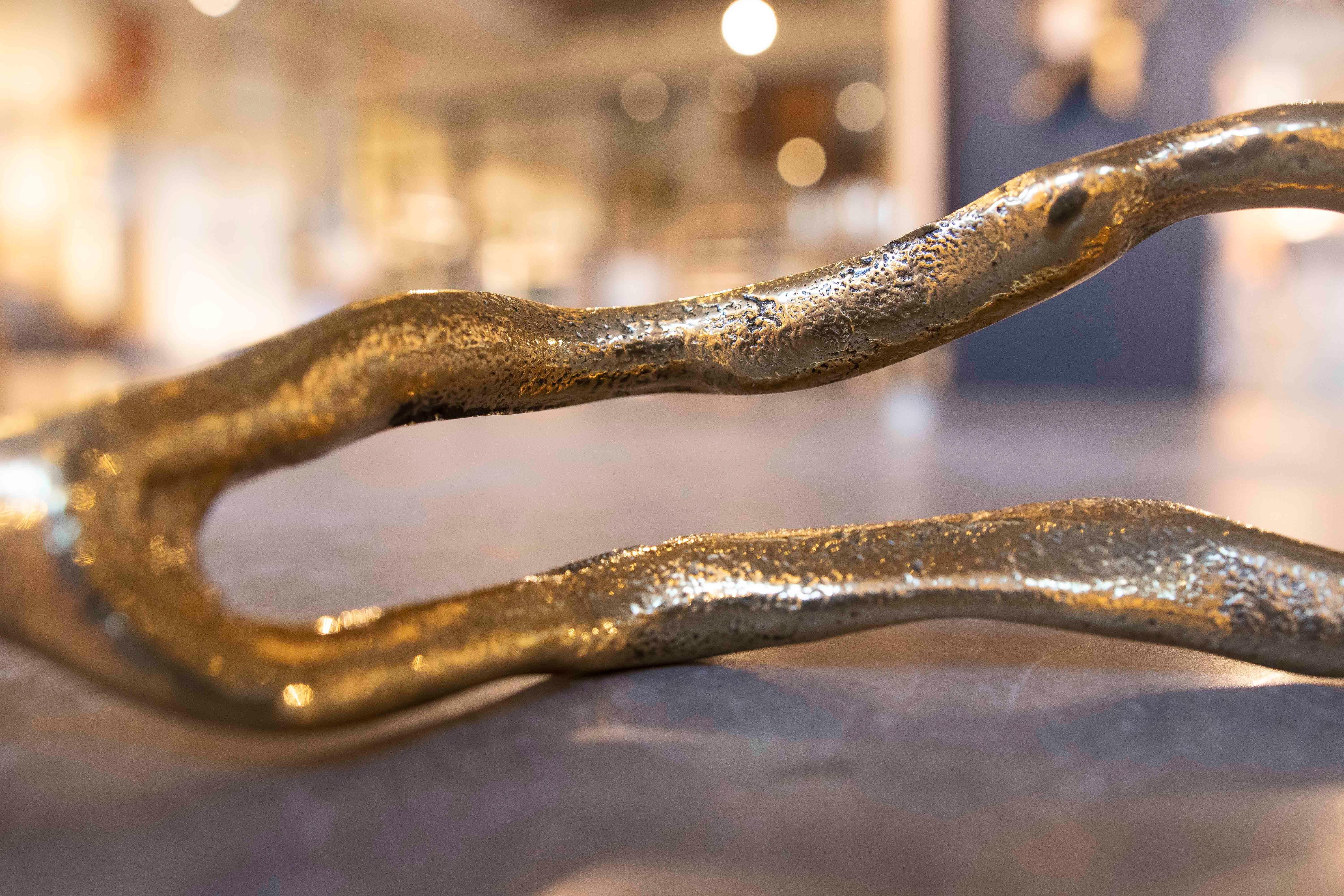 Appendiabiti in bronzo dorato degli anni '80 dell'artista David Marshall in vendita 6