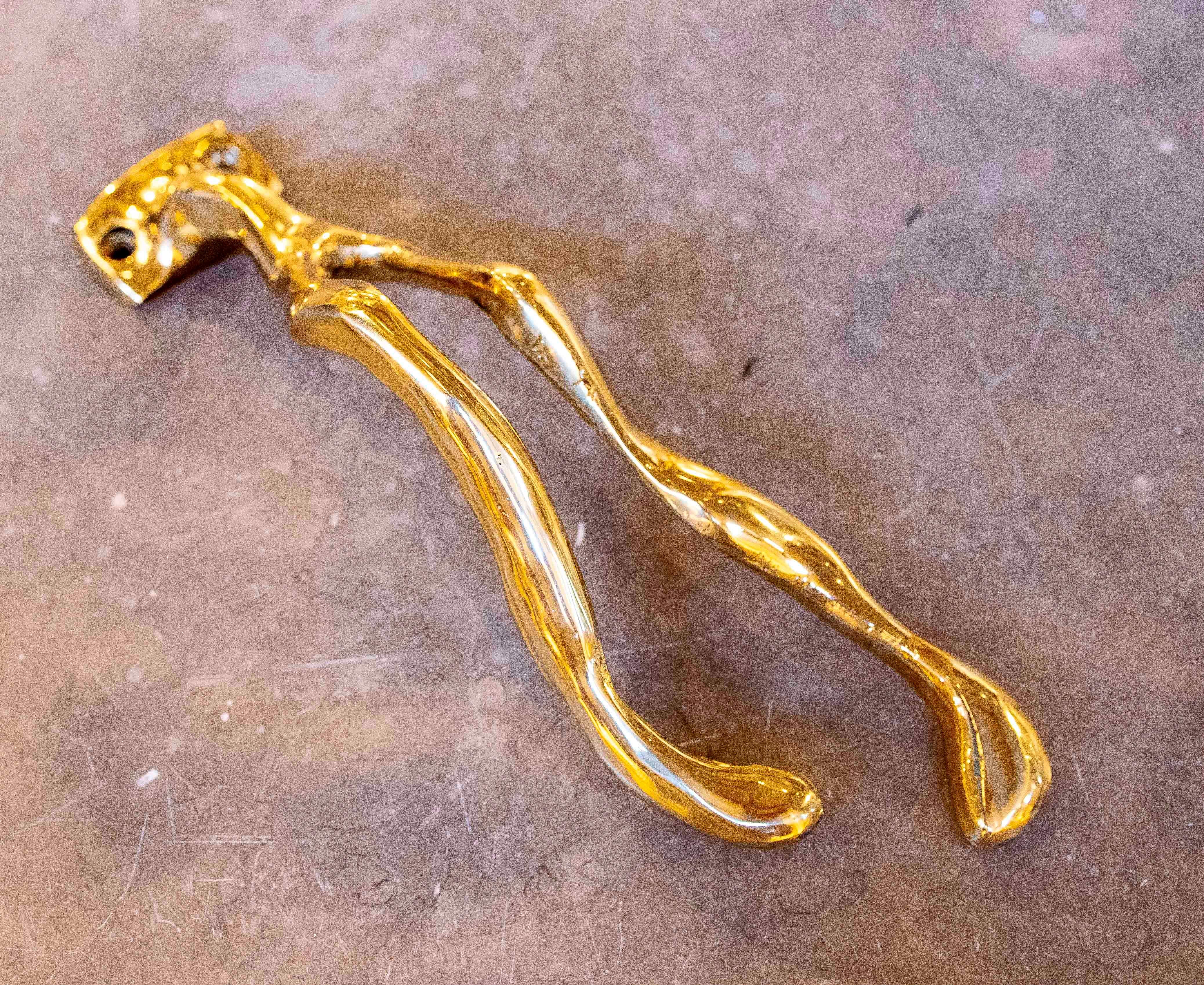 Appendiabiti in bronzo dorato degli anni '80 dell'artista David Marshall in vendita 8