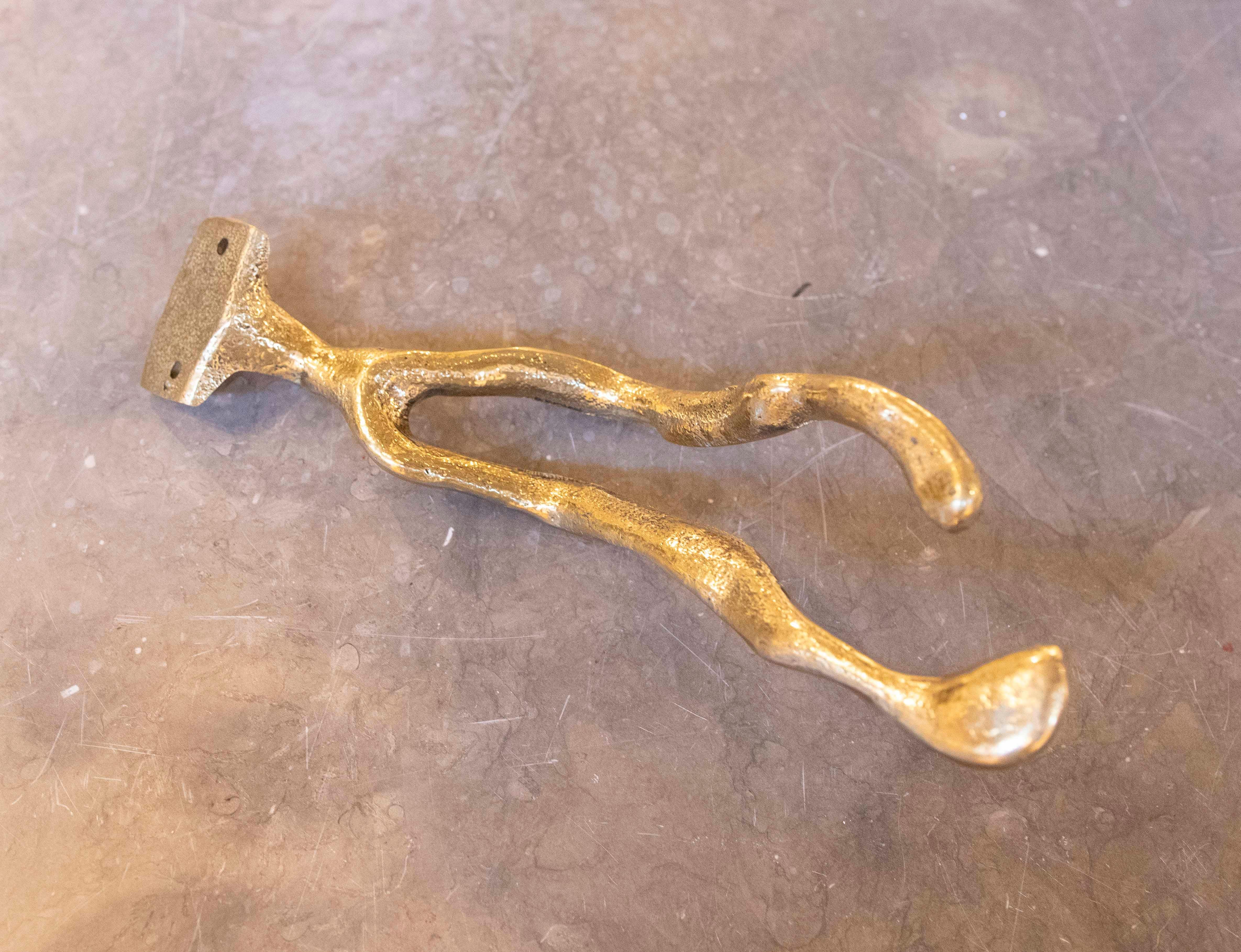 1980s Gilt Bronze Coat Rack by the Artist David Marshall For Sale 10