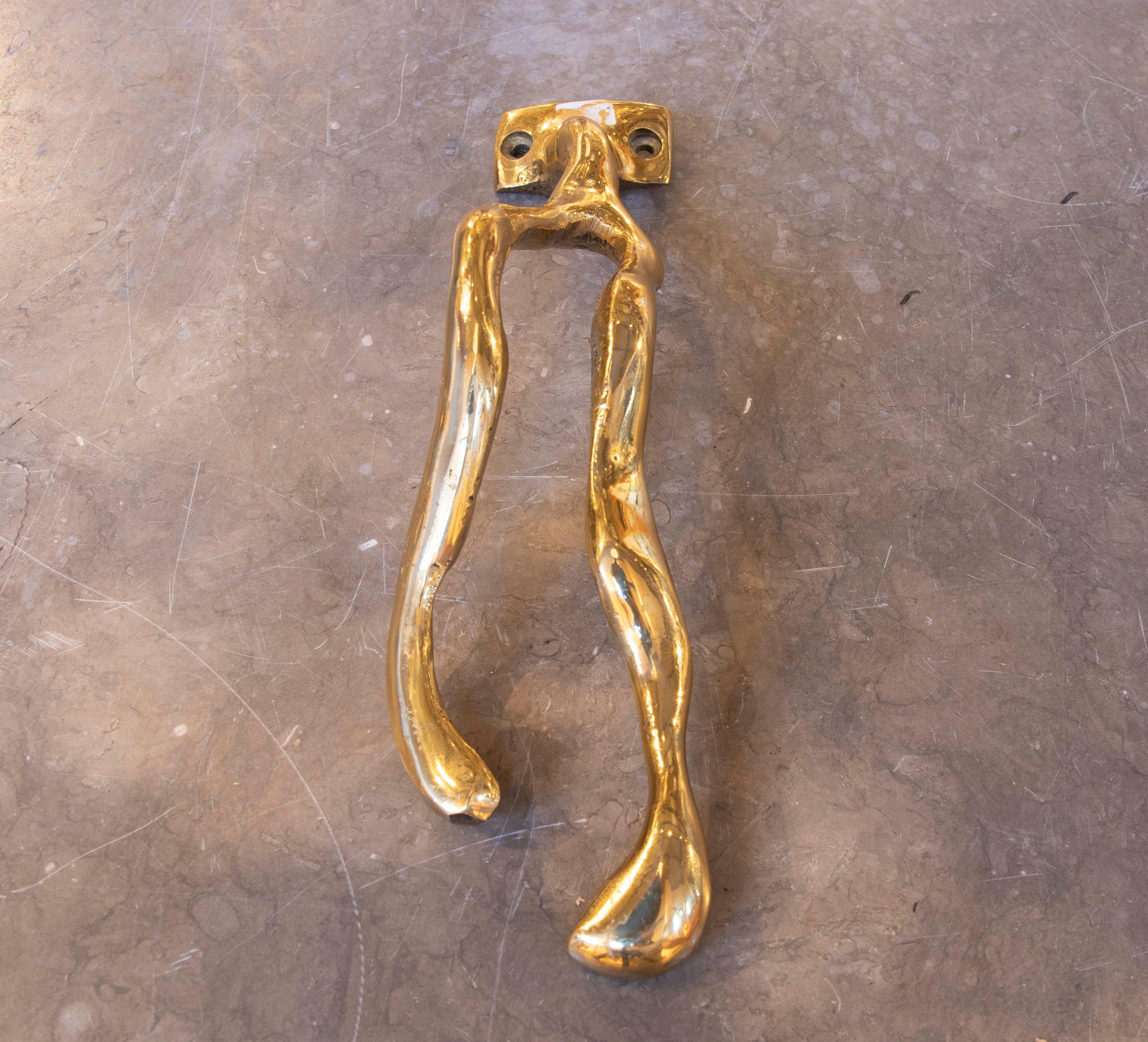 1980s Gilt Bronze Coat Rack by the Artist David Marshall 