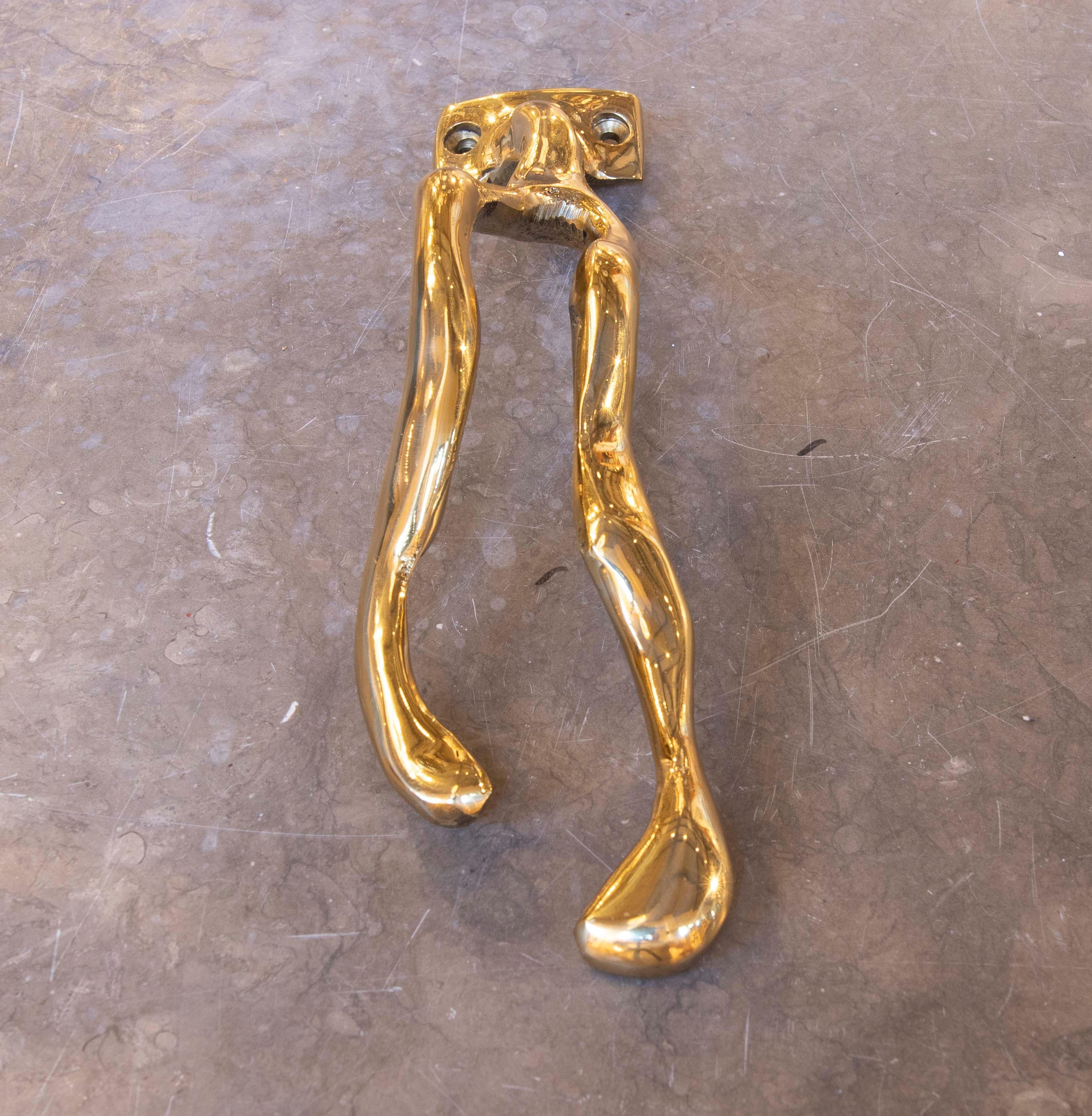 Spagnolo Appendiabiti in bronzo dorato degli anni '80 dell'artista David Marshall in vendita