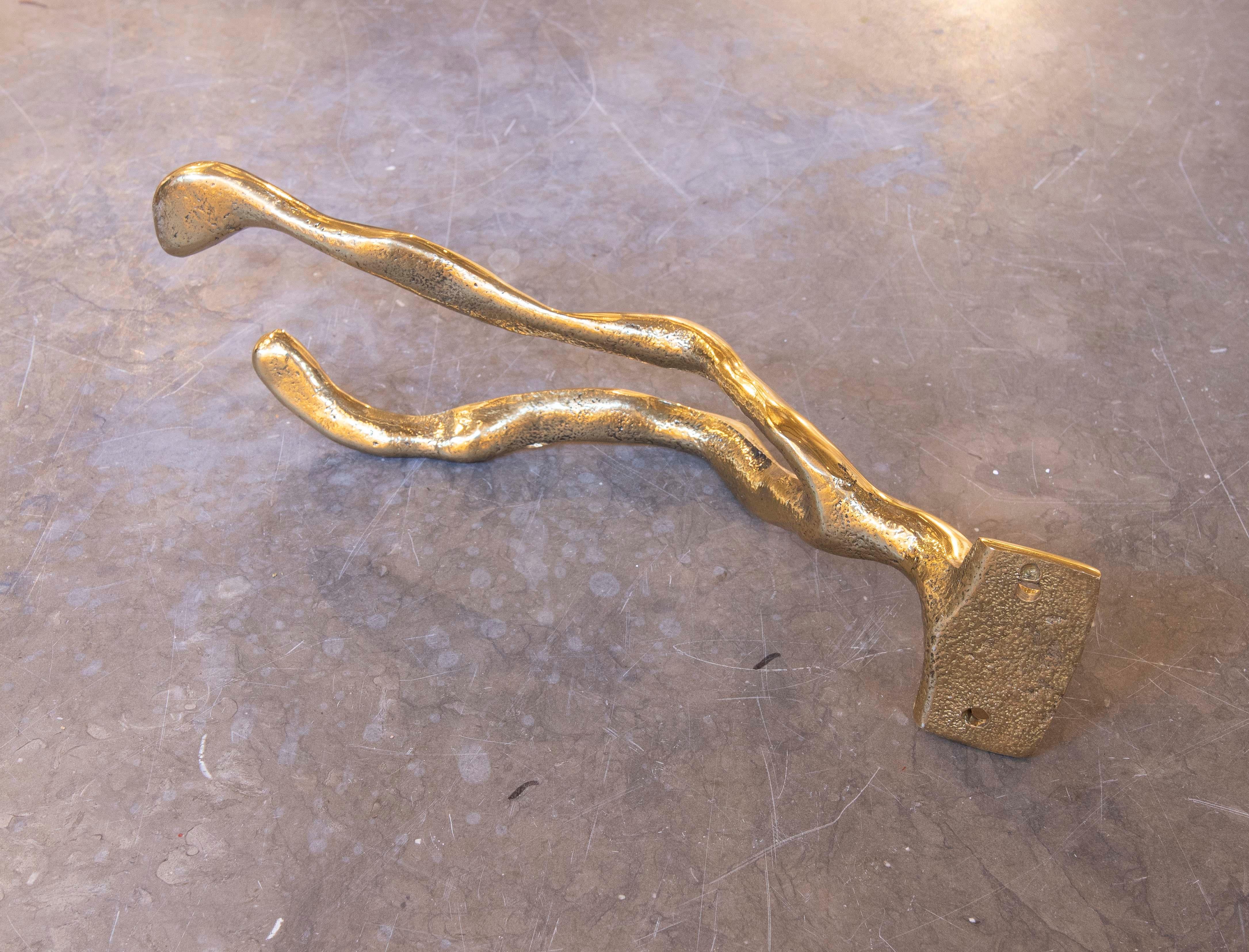 Bronzo Appendiabiti in bronzo dorato degli anni '80 dell'artista David Marshall in vendita