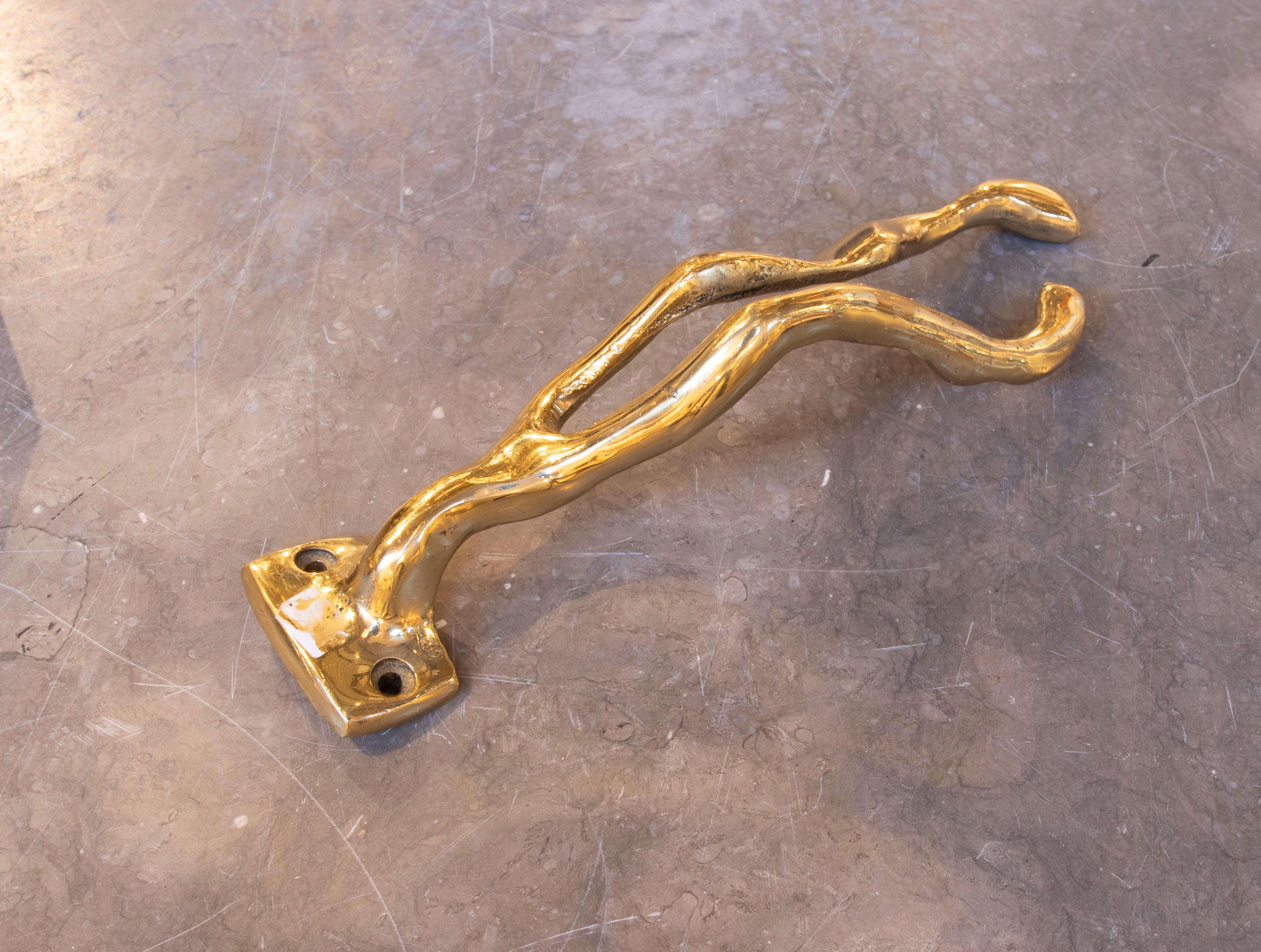 1980s Gilt Bronze Coat Rack by the Artist David Marshall For Sale 1