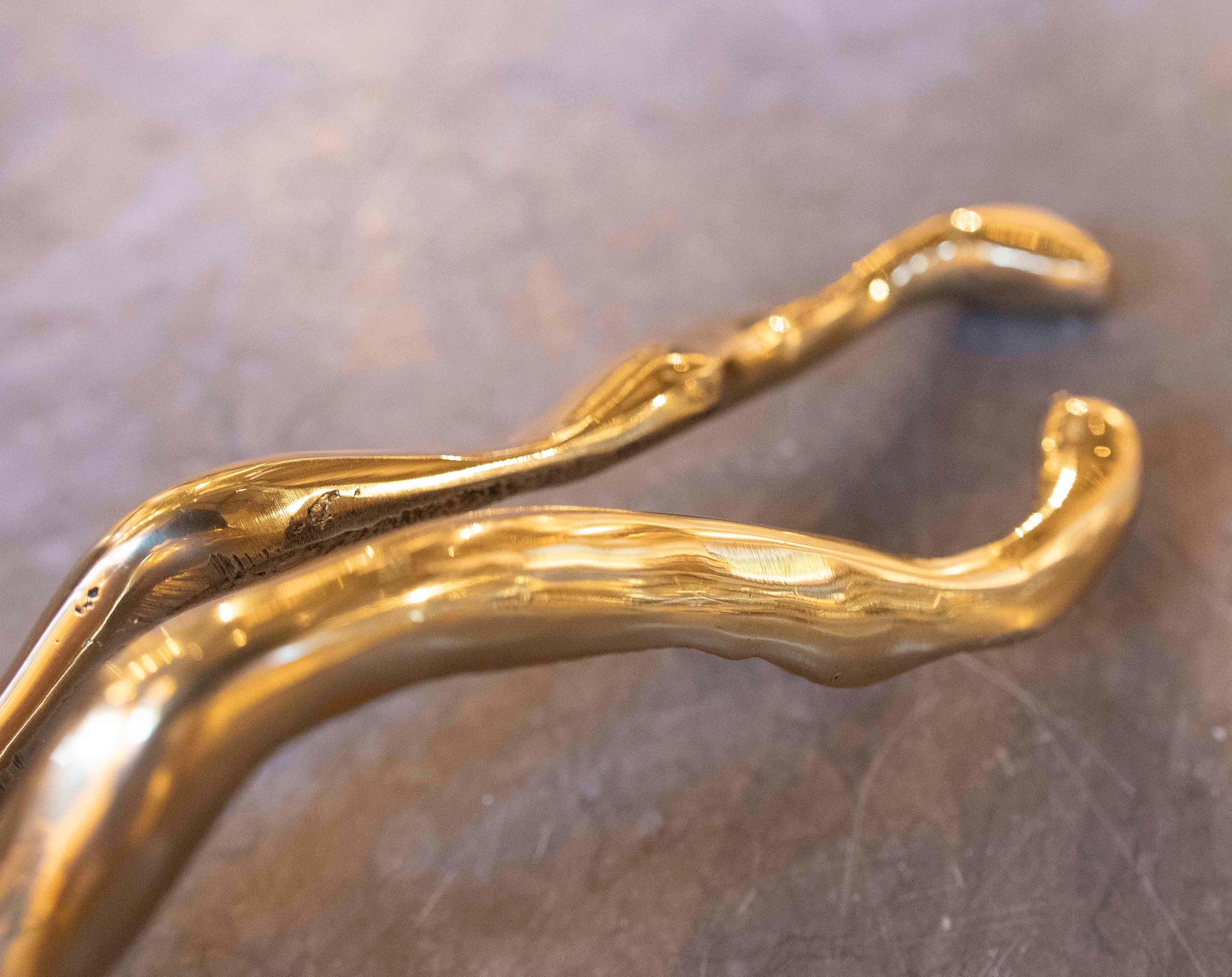Appendiabiti in bronzo dorato degli anni '80 dell'artista David Marshall in vendita 2