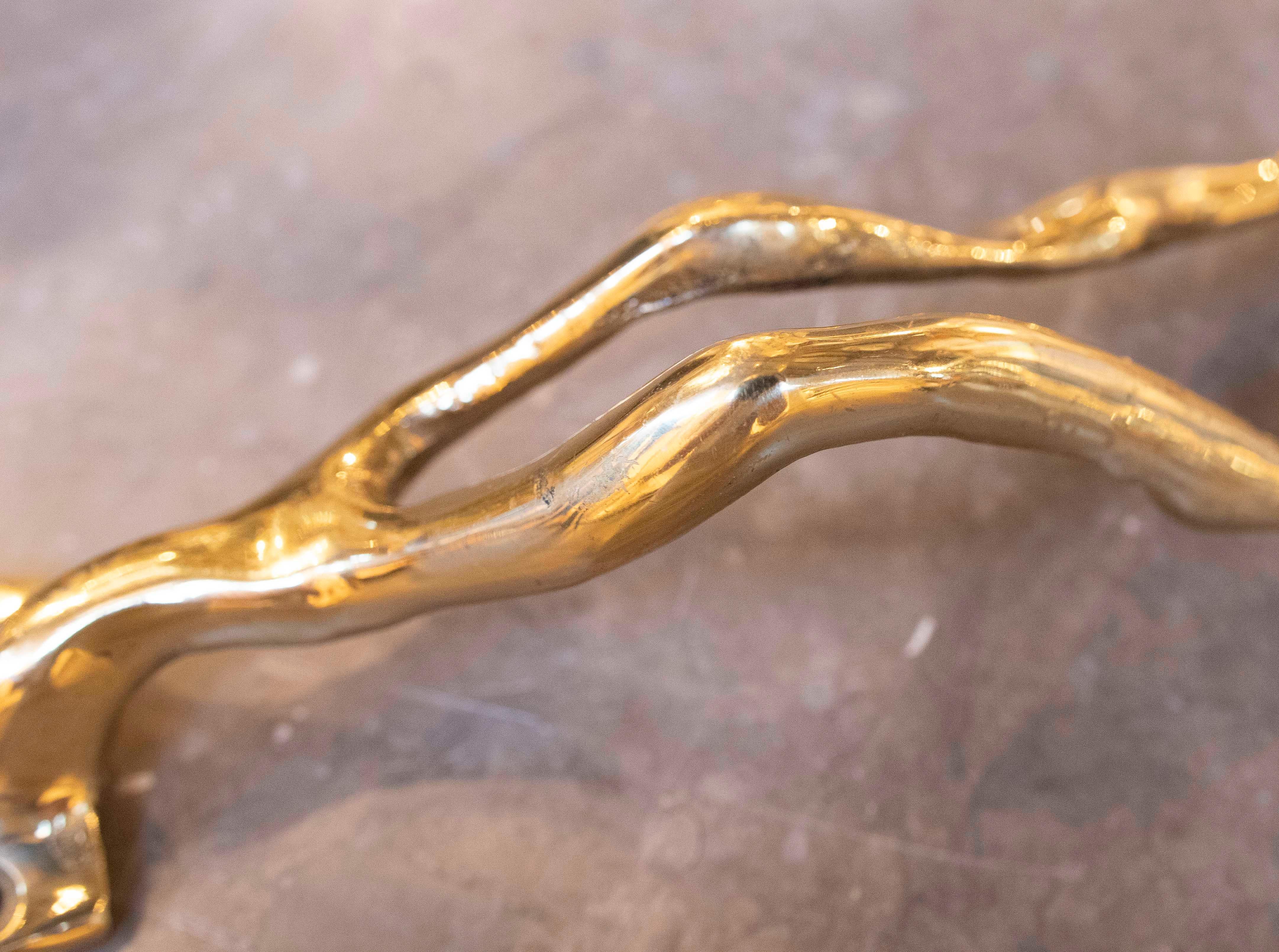 1980s Gilt Bronze Coat Rack by the Artist David Marshall For Sale 3
