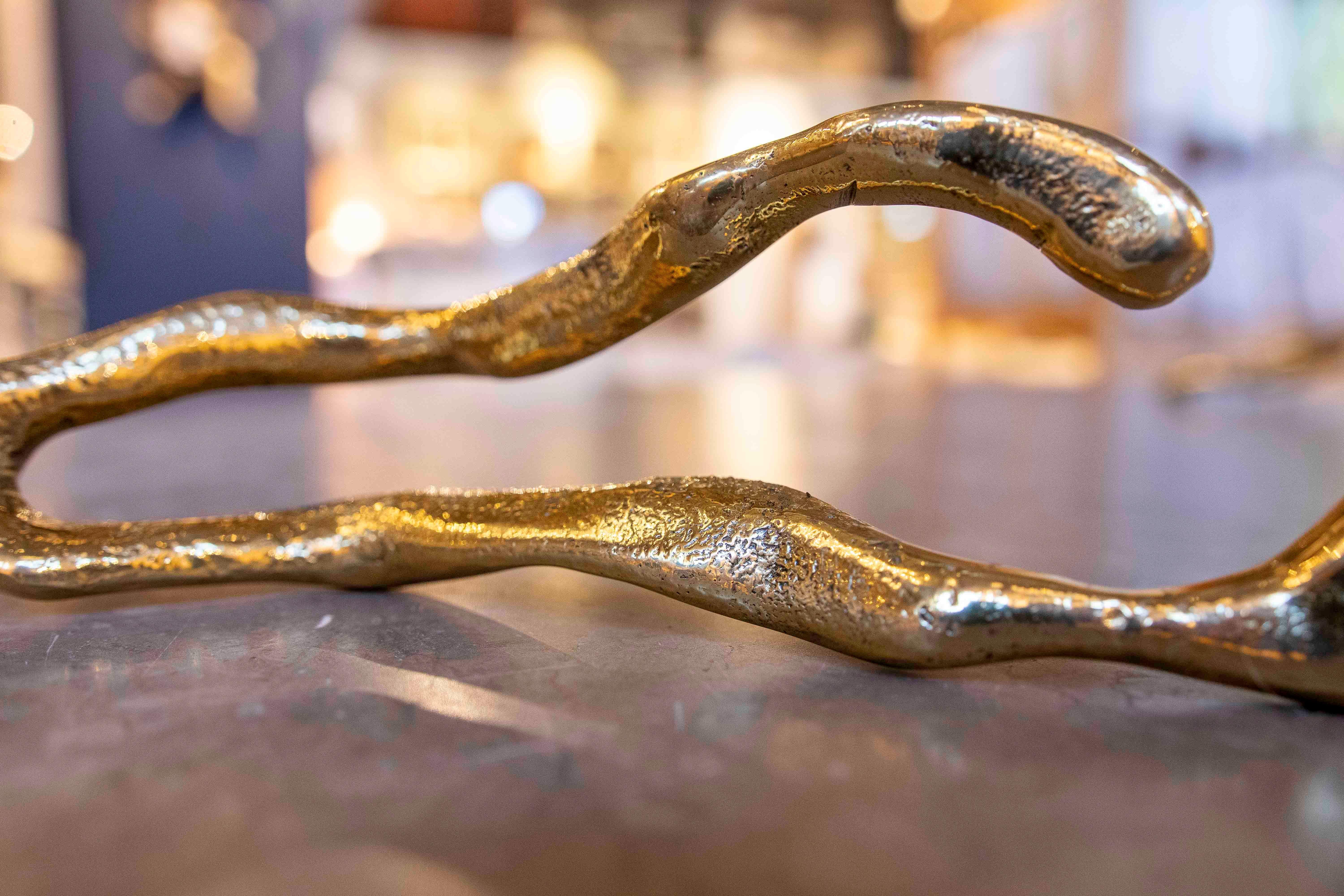 Appendiabiti in bronzo dorato degli anni '80 dell'artista David Marshall in vendita 3