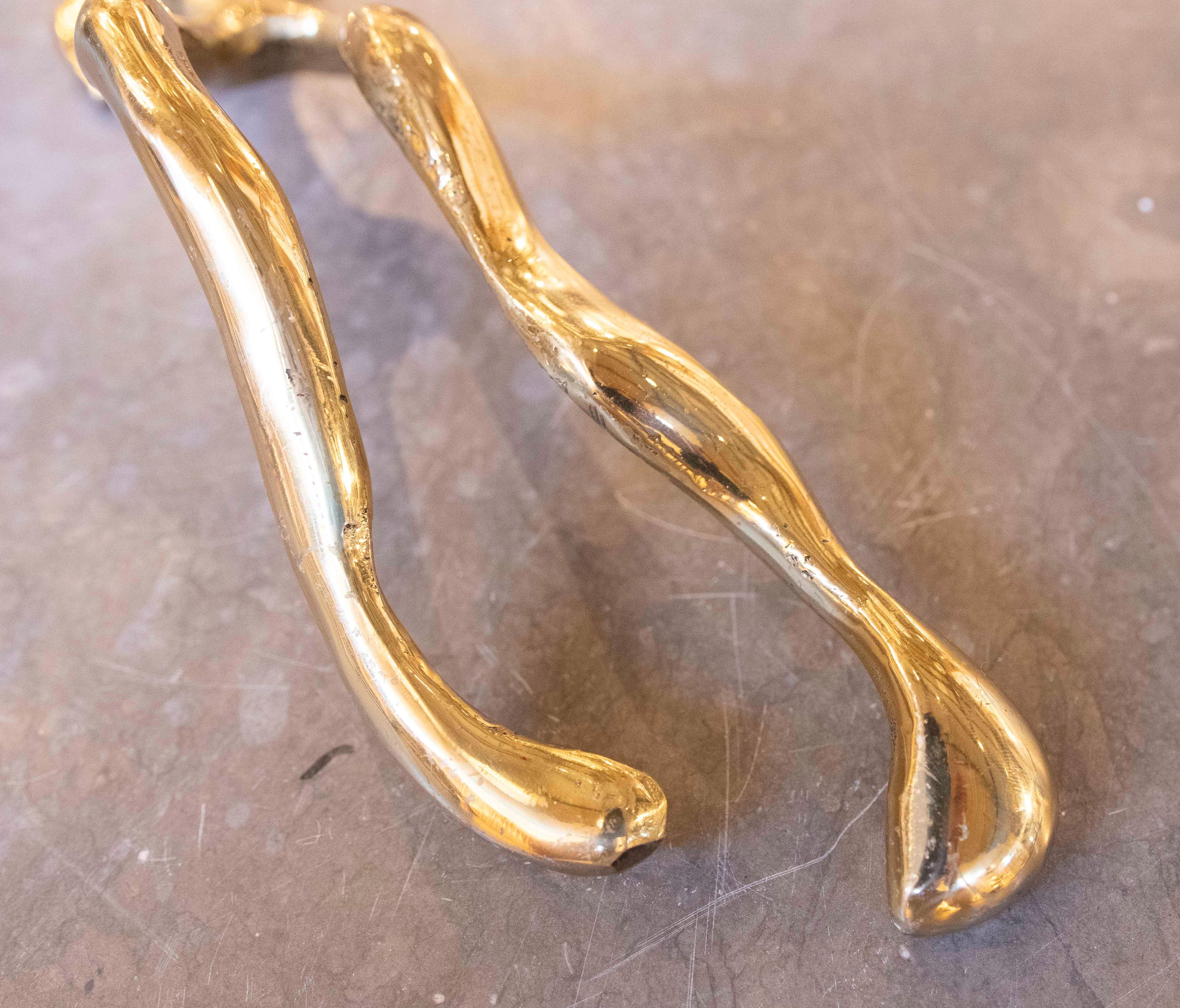 1980s Gilt Bronze Coat Rack by the Artist David Marshall For Sale 4