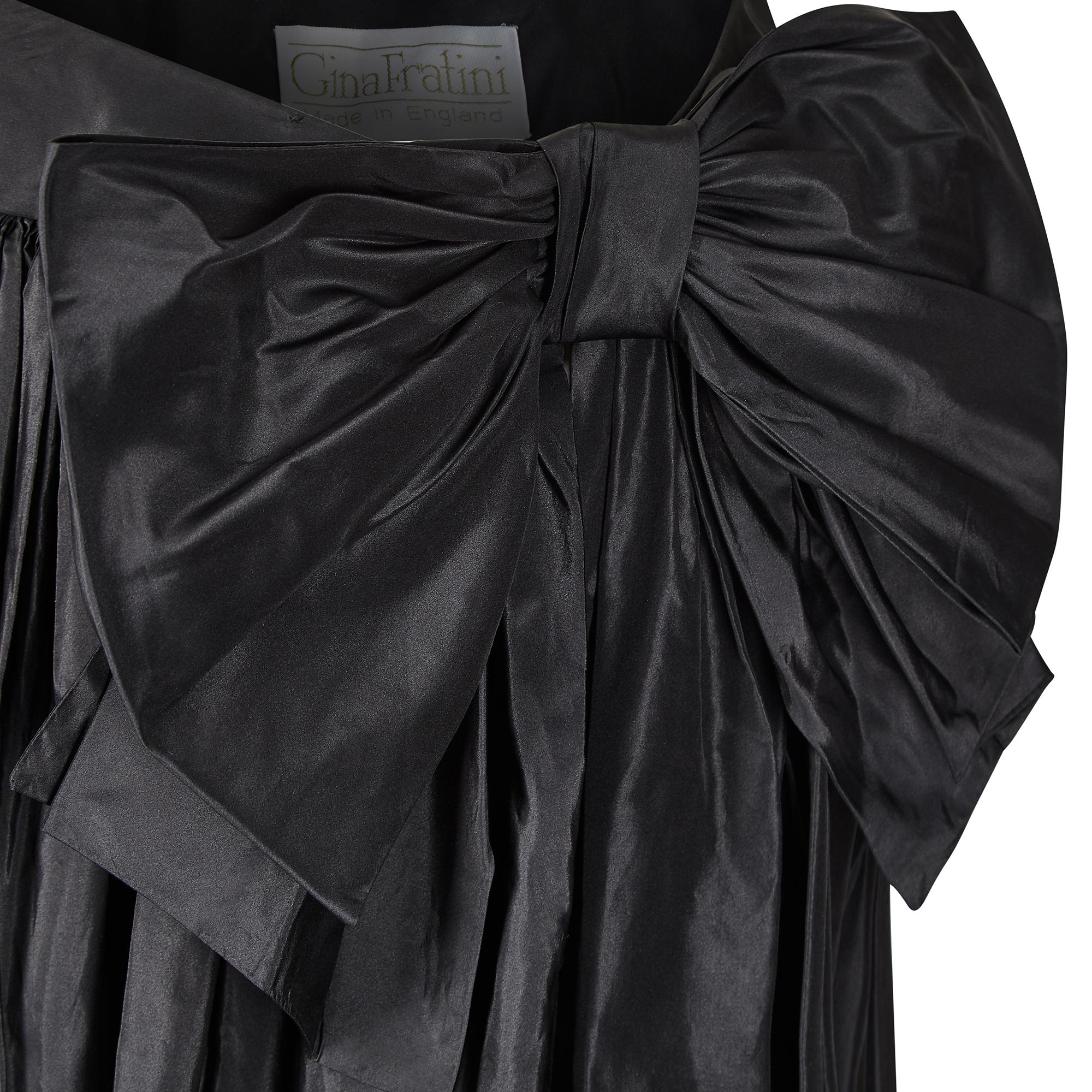 1980s Gina Fratini A-Line Taffeta Evening Skirt In Excellent Condition In London, GB