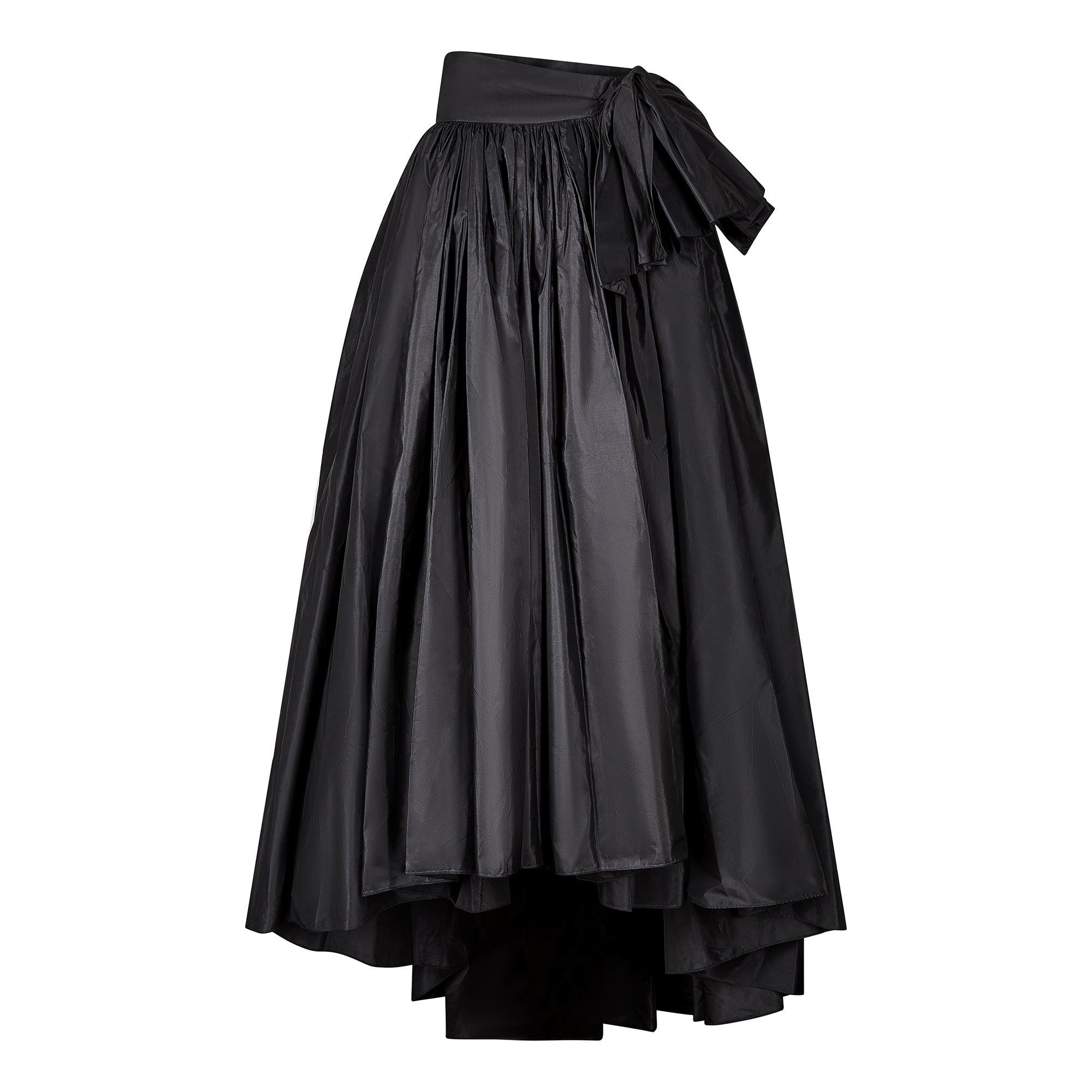 1980s Gina Fratini A-Line Taffeta Evening Skirt