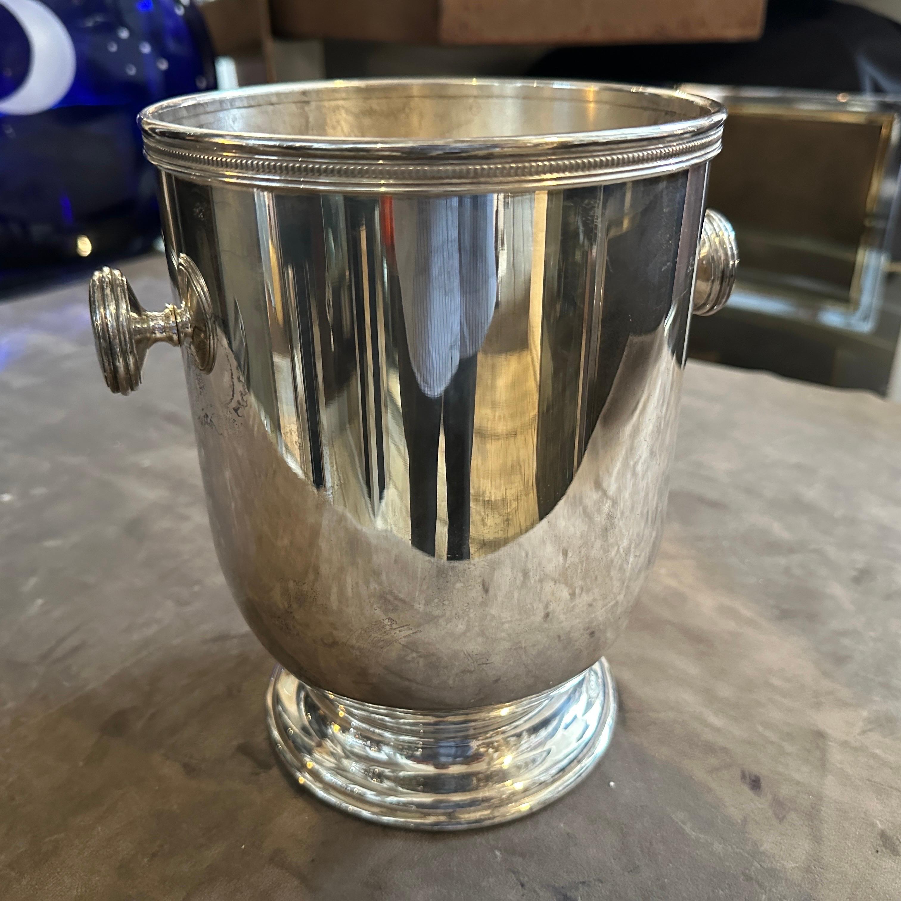 XX secolo Raffreddatore di vino italiano moderno placcato in argento degli anni '80 di Gio Ponti, I Maestri in vendita