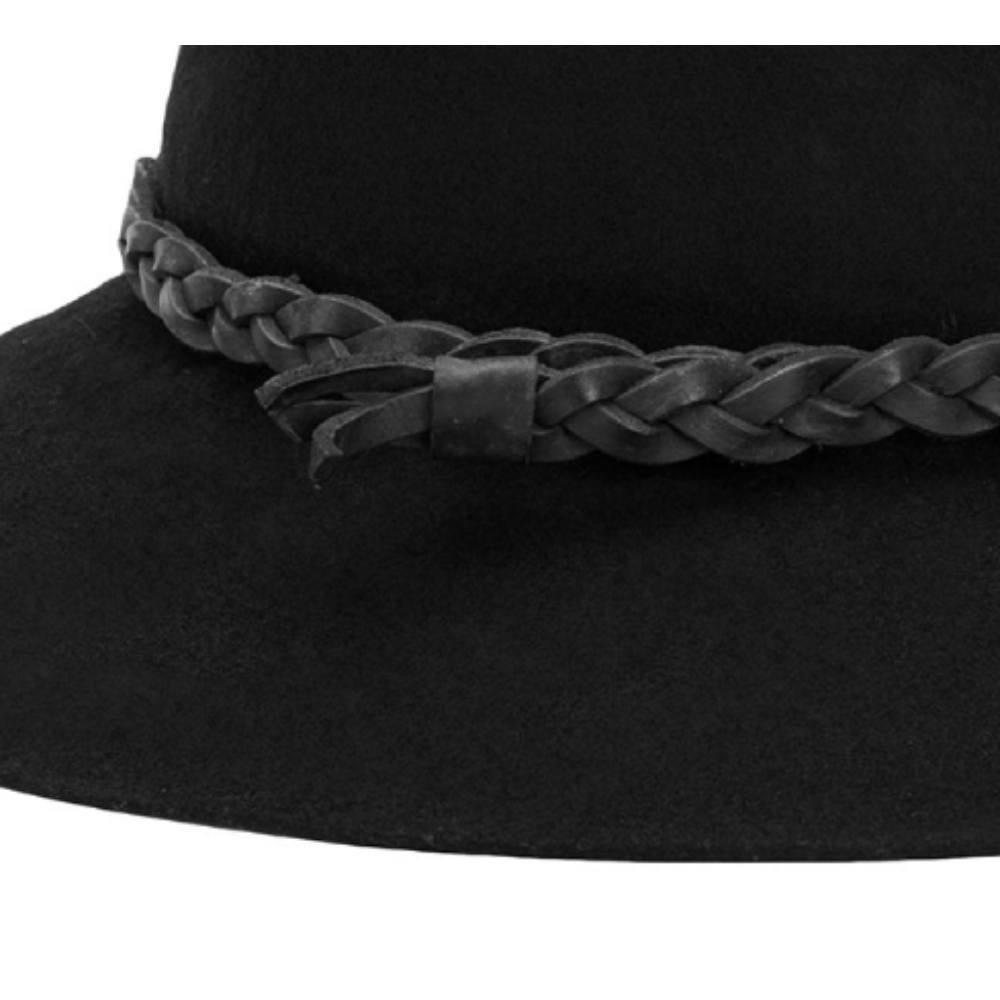 Black 1980s Giorgio Armani Fedora hat