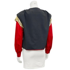 1980s Giorgio Armani Grey, Gold & Red Jacket