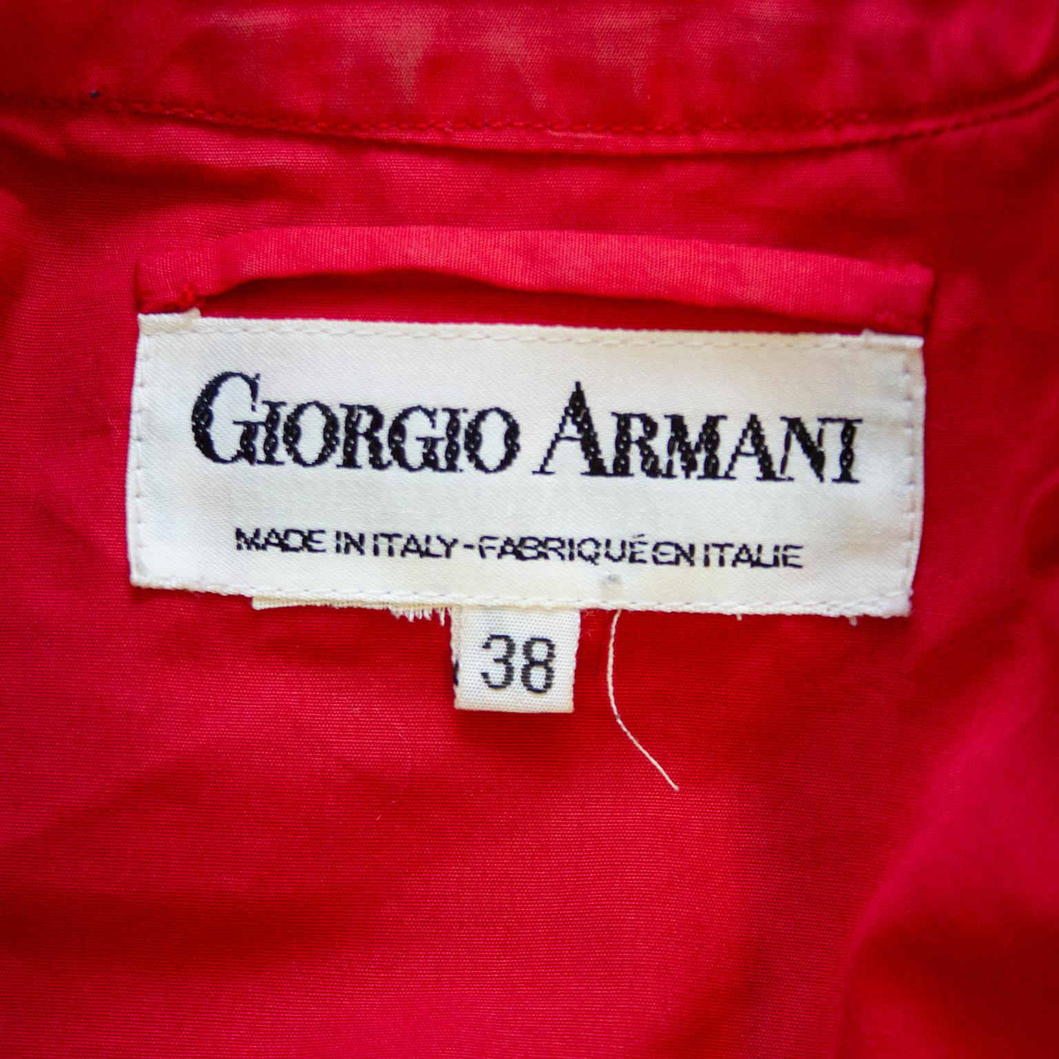 1980s Giorgio Armani Grey, Gold & Red Jacket  For Sale 1