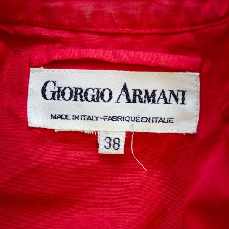 1980s Giorgio Armani Grey, Gold and Red Jacket For Sale at 1stDibs