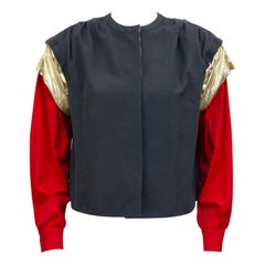 Vintage 1980s Giorgio Armani Grey, Gold & Red Jacket 