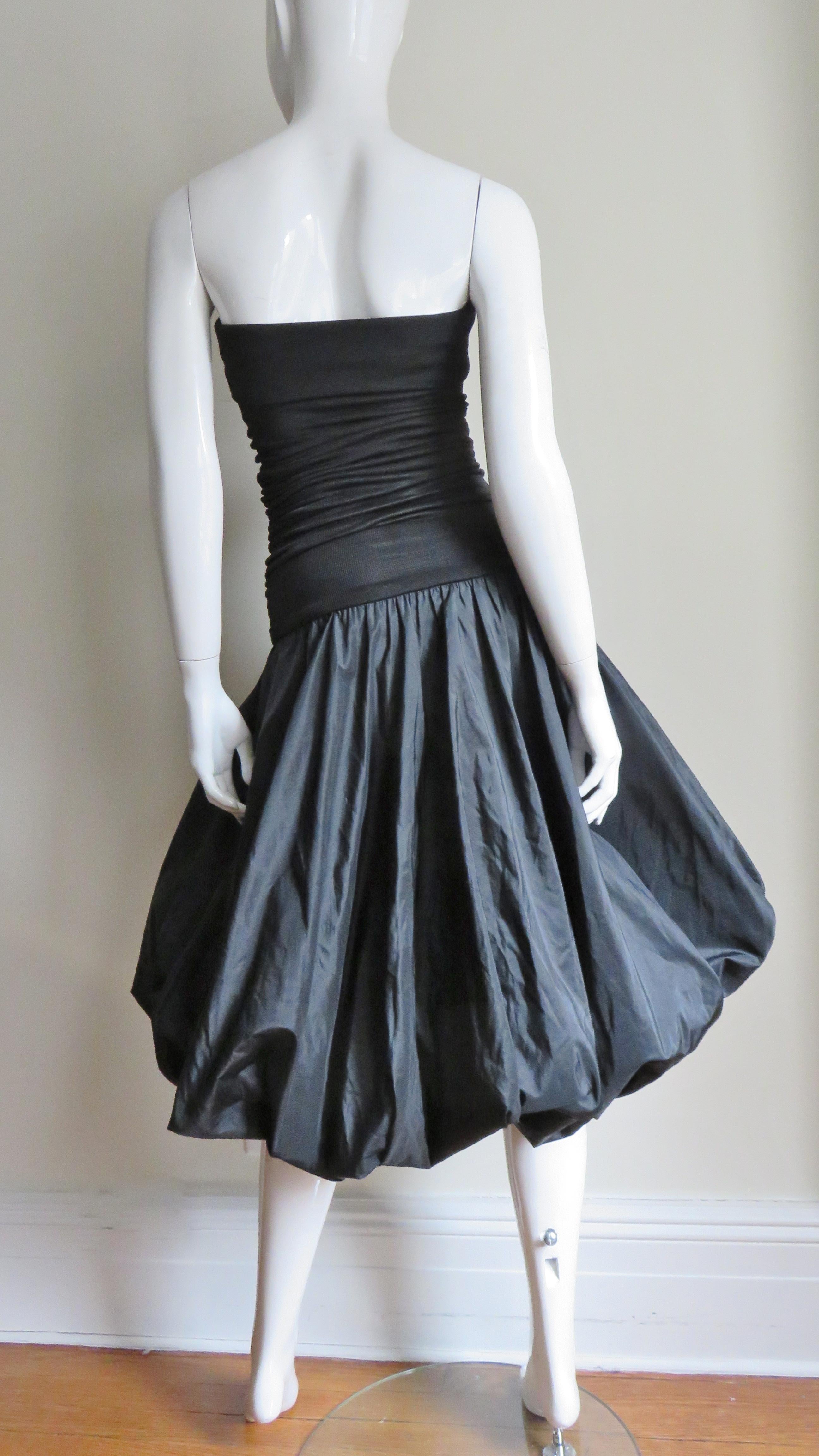 Giorgio Sant 'Angelo Strapless Dress with Bubble Skirt 1980s 2