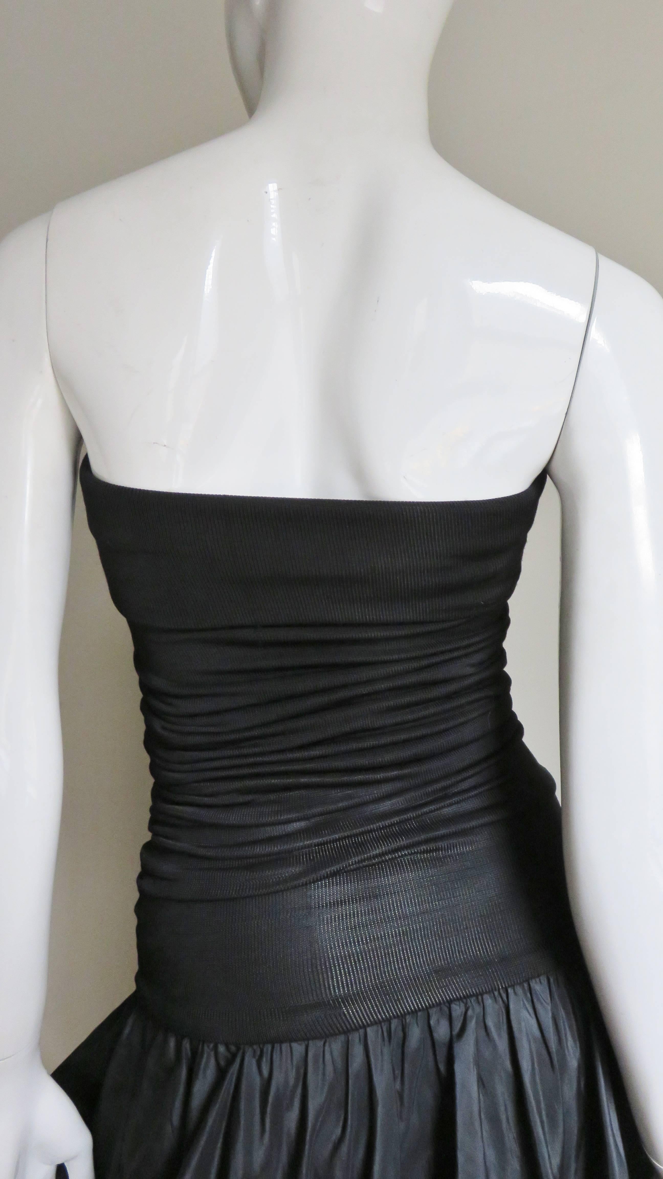 Giorgio Sant 'Angelo Strapless Dress with Bubble Skirt 1980s 1