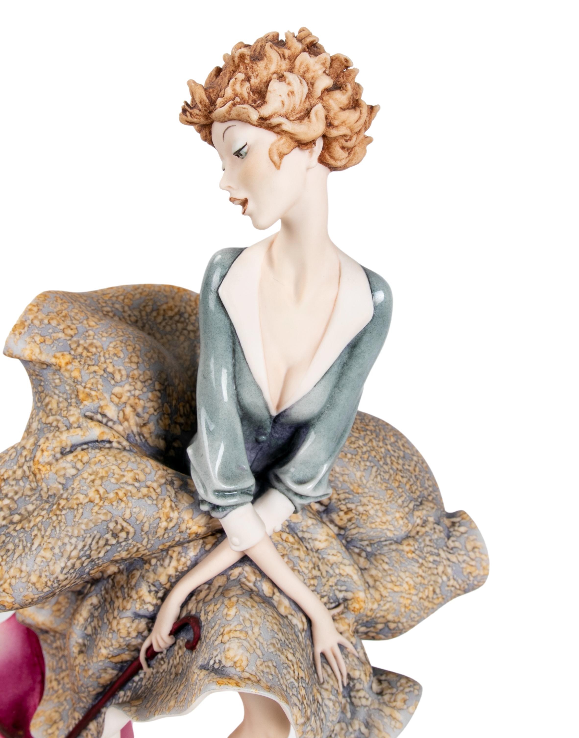 20th Century 1980s Giuseppe Armani Lady Porcelain Figurine For Sale