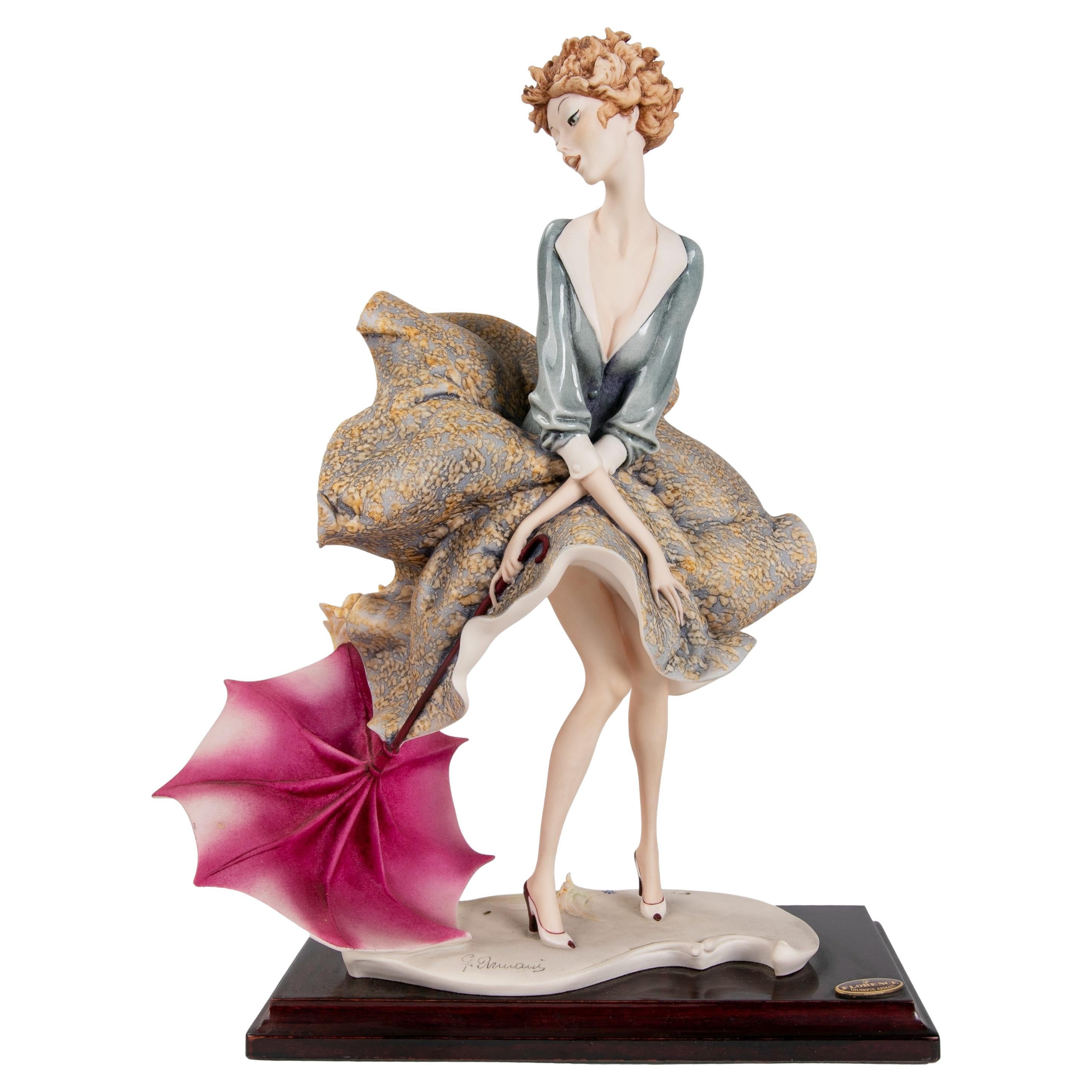 Figurine en porcelaine de femme Giuseppe Armani des années 1980 en vente